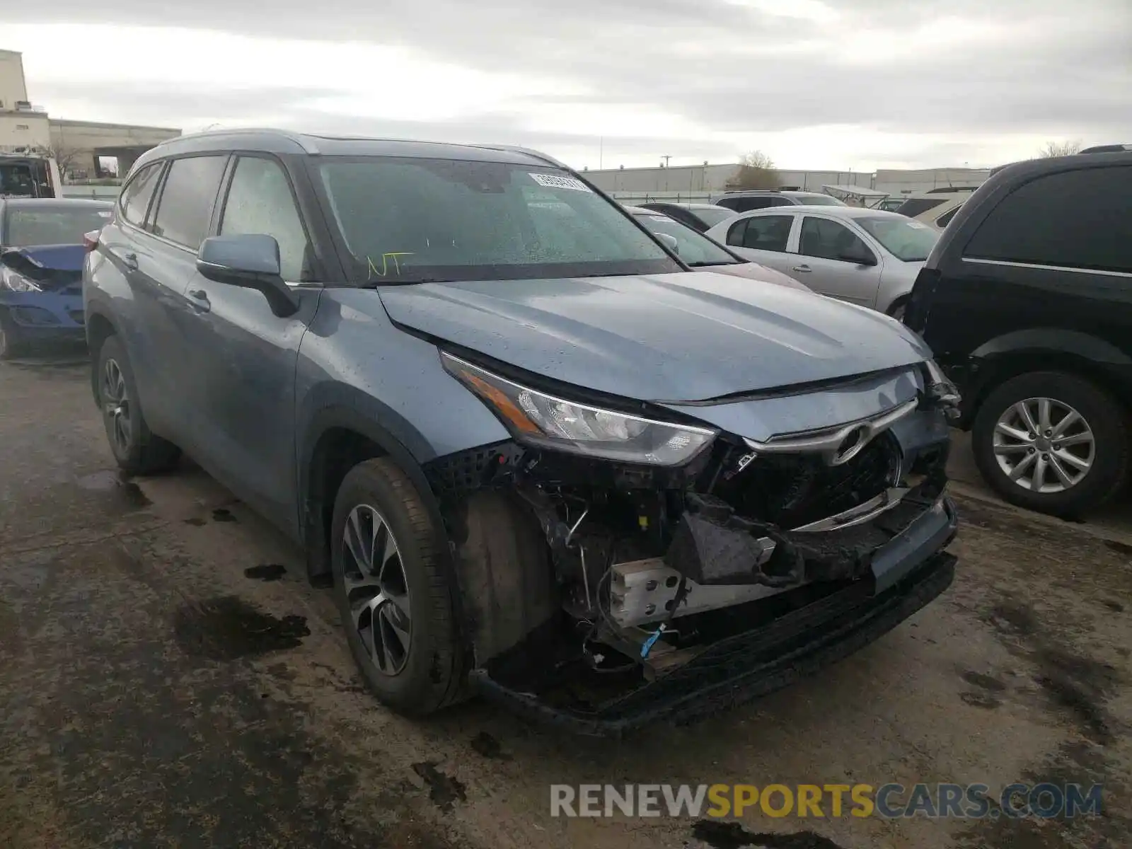 1 Photograph of a damaged car 5TDGZRAHXLS016138 TOYOTA HIGHLANDER 2020