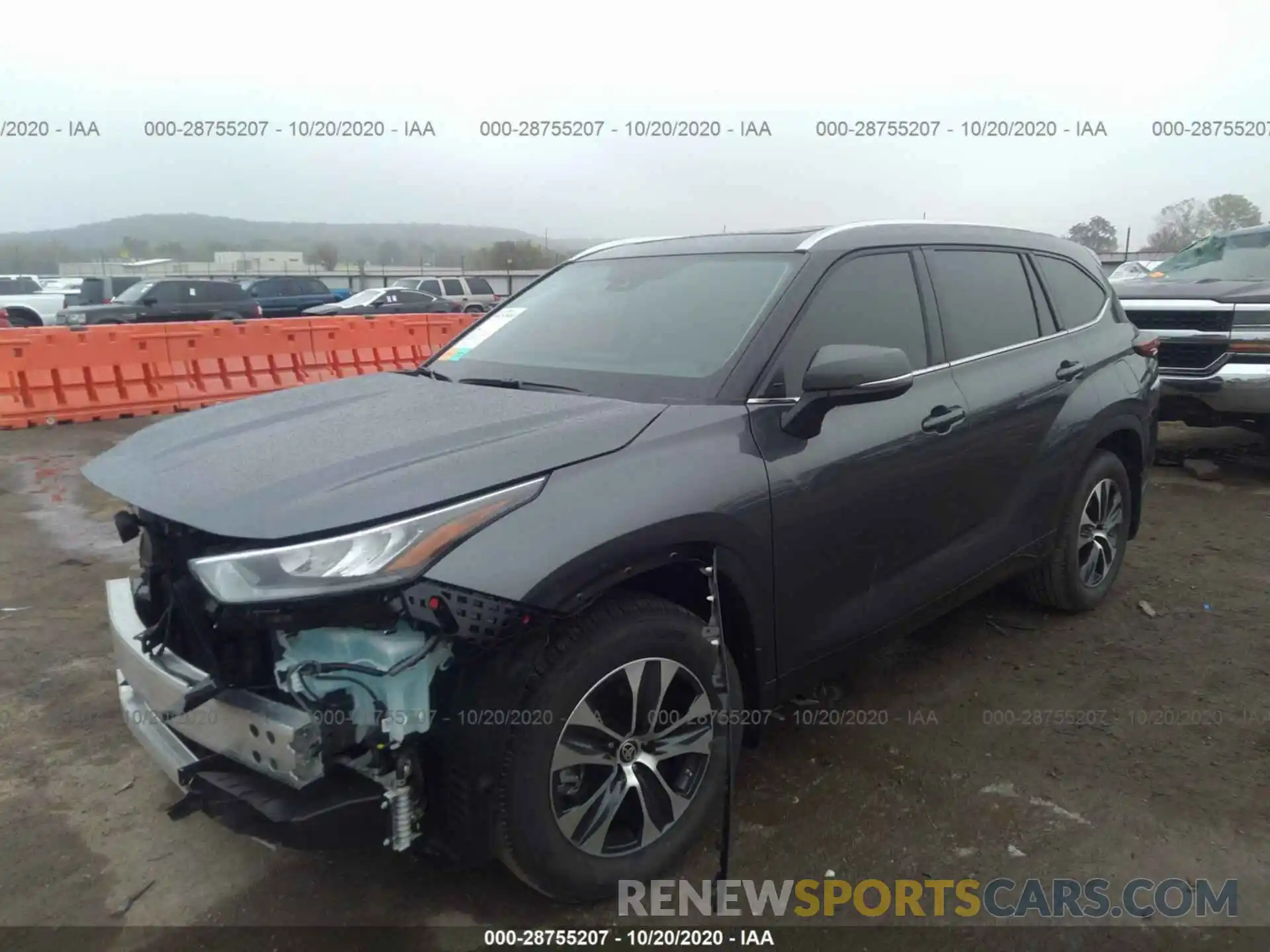 2 Photograph of a damaged car 5TDGZRAHXLS019248 TOYOTA HIGHLANDER 2020