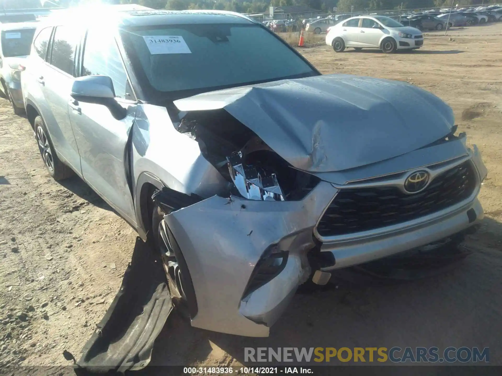 6 Photograph of a damaged car 5TDGZRAHXLS502805 TOYOTA HIGHLANDER 2020