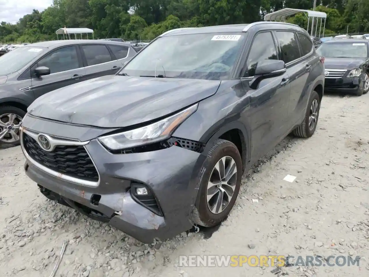 2 Photograph of a damaged car 5TDGZRAHXLS508166 TOYOTA HIGHLANDER 2020