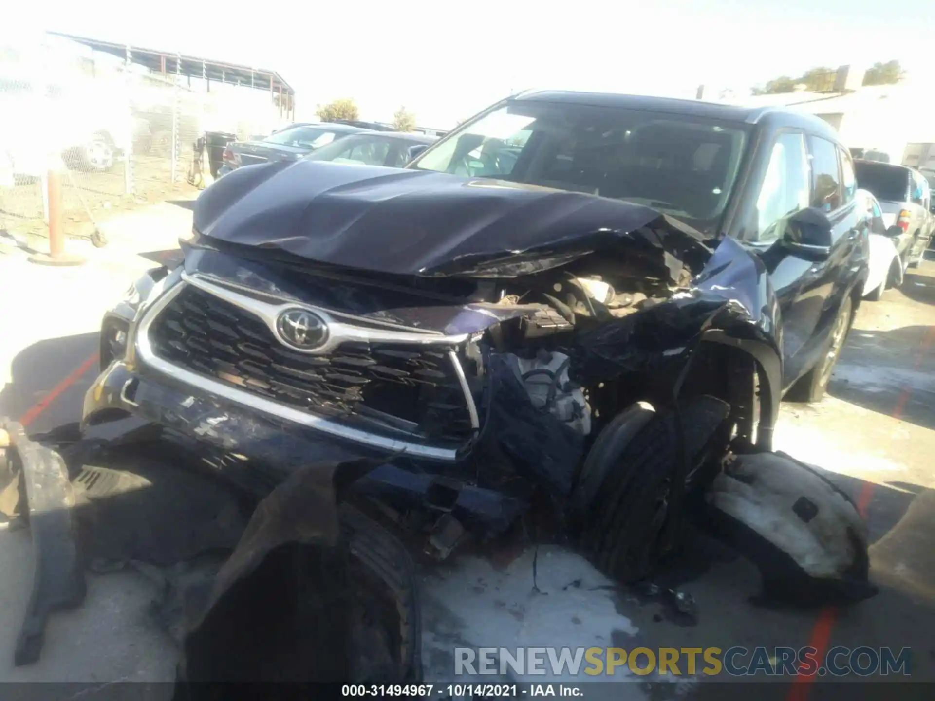 2 Photograph of a damaged car 5TDGZRBH0LS008256 TOYOTA HIGHLANDER 2020