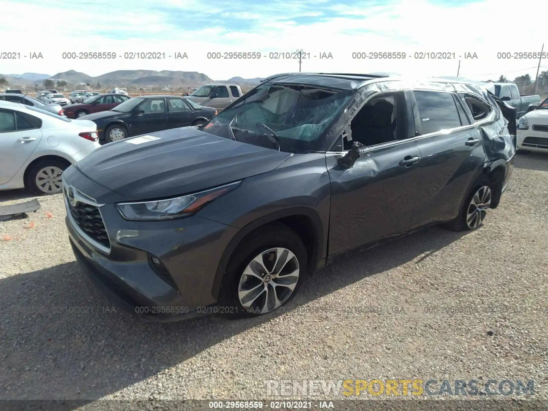 2 Photograph of a damaged car 5TDGZRBH0LS016289 TOYOTA HIGHLANDER 2020