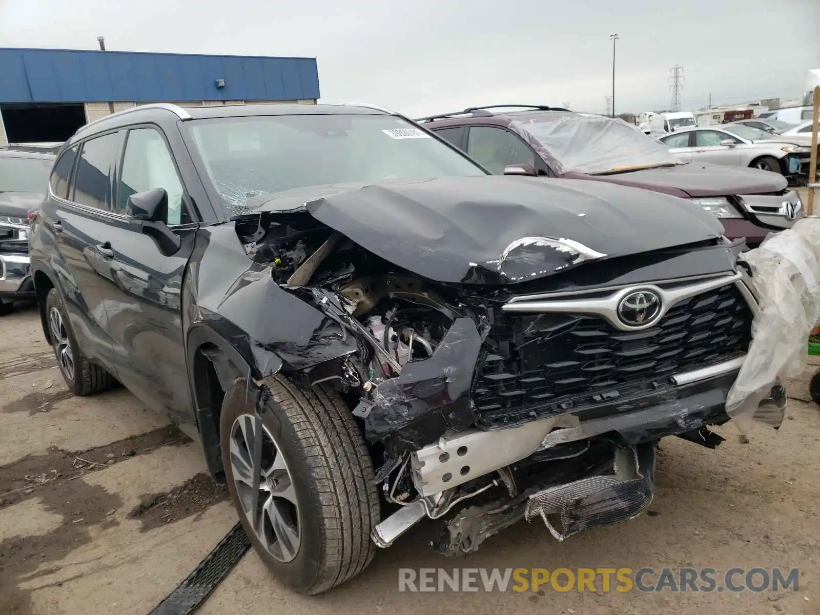 1 Photograph of a damaged car 5TDGZRBH0LS036283 TOYOTA HIGHLANDER 2020