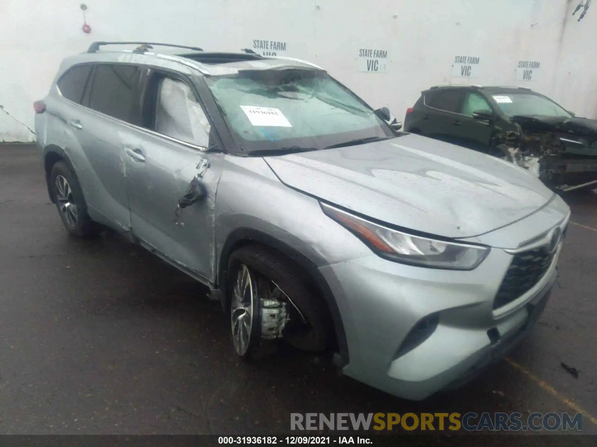 1 Photograph of a damaged car 5TDGZRBH0LS507168 TOYOTA HIGHLANDER 2020