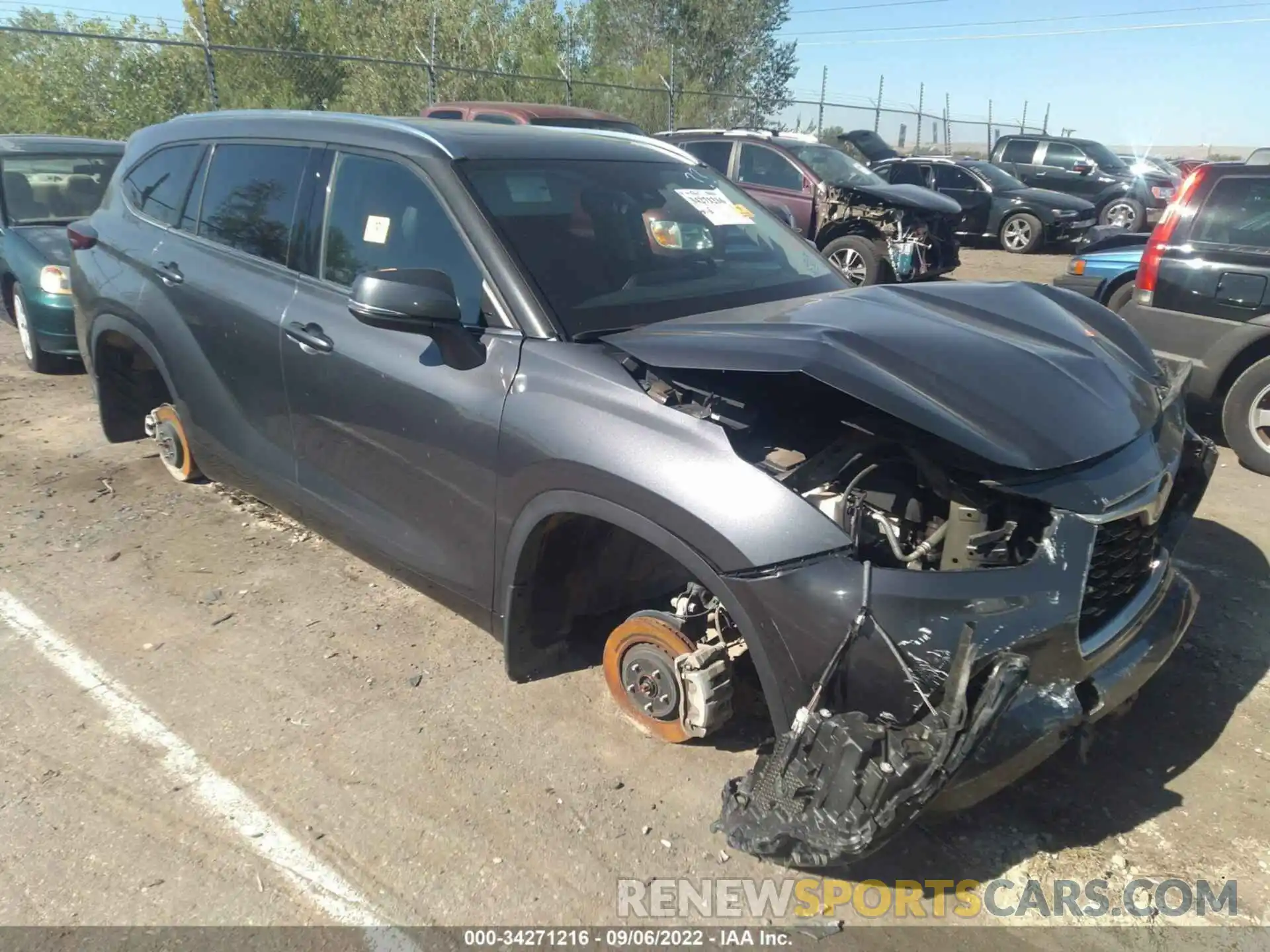 1 Photograph of a damaged car 5TDGZRBH0LS508398 TOYOTA HIGHLANDER 2020