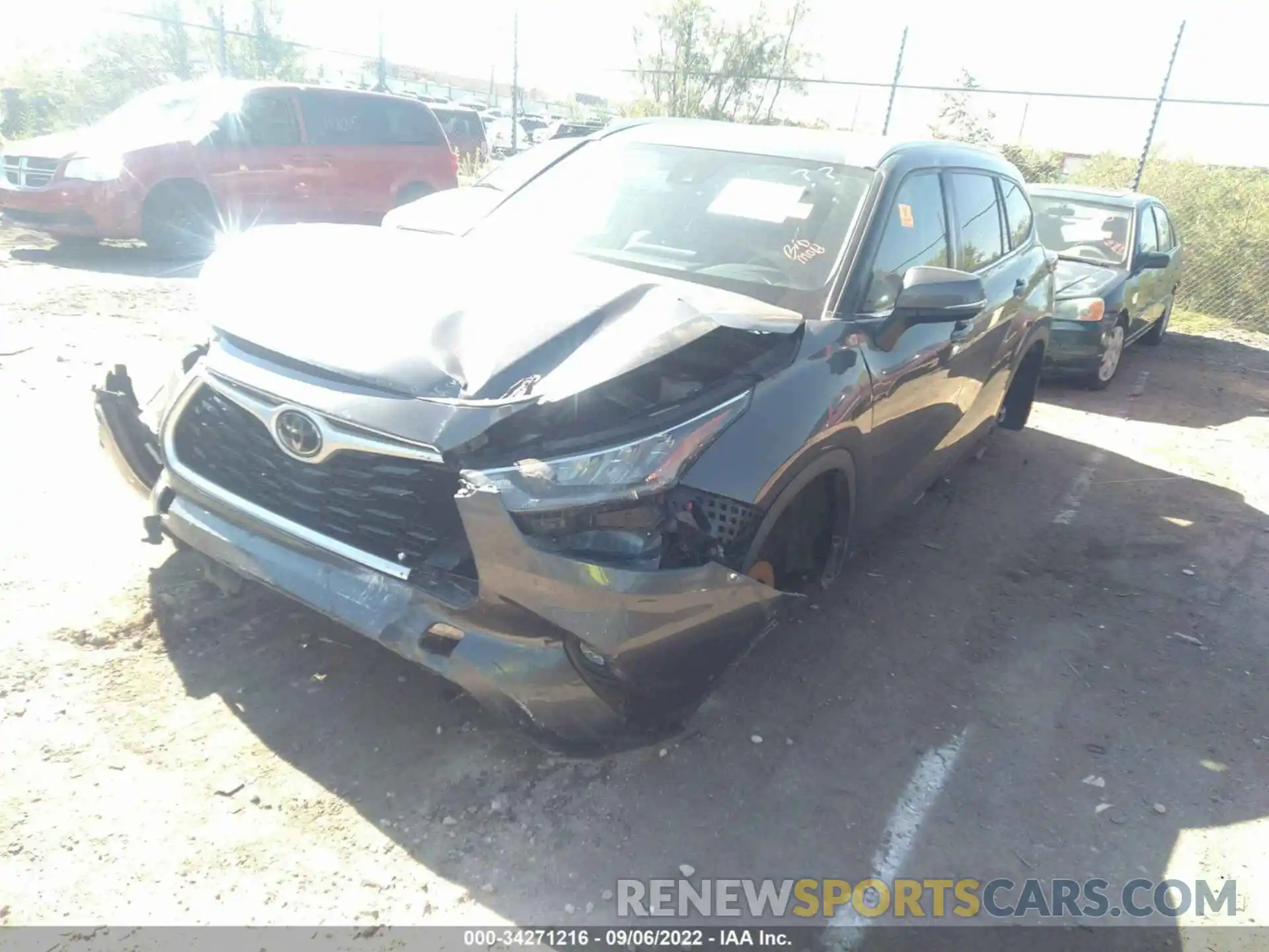 2 Photograph of a damaged car 5TDGZRBH0LS508398 TOYOTA HIGHLANDER 2020