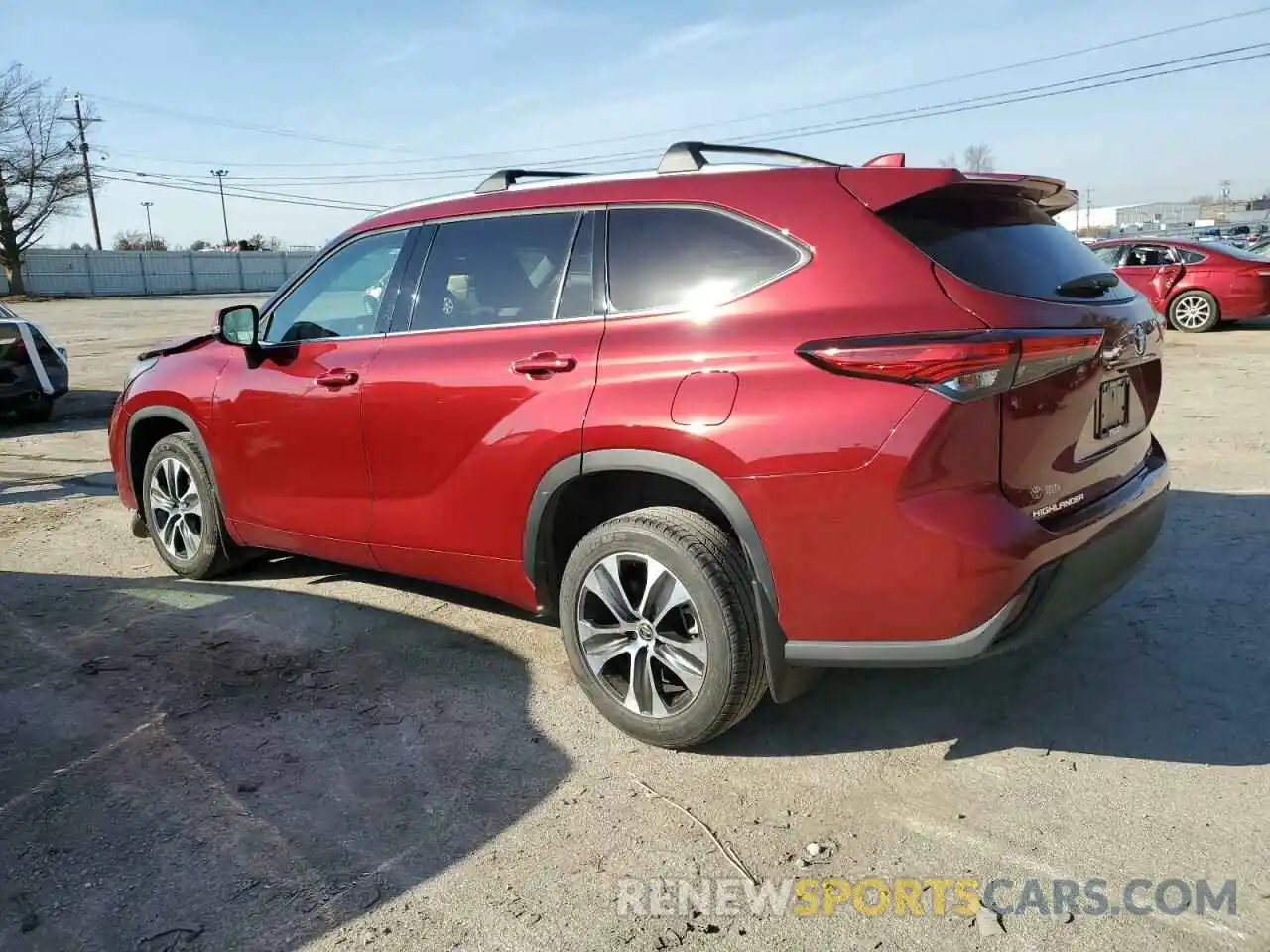 2 Photograph of a damaged car 5TDGZRBH0LS515450 TOYOTA HIGHLANDER 2020