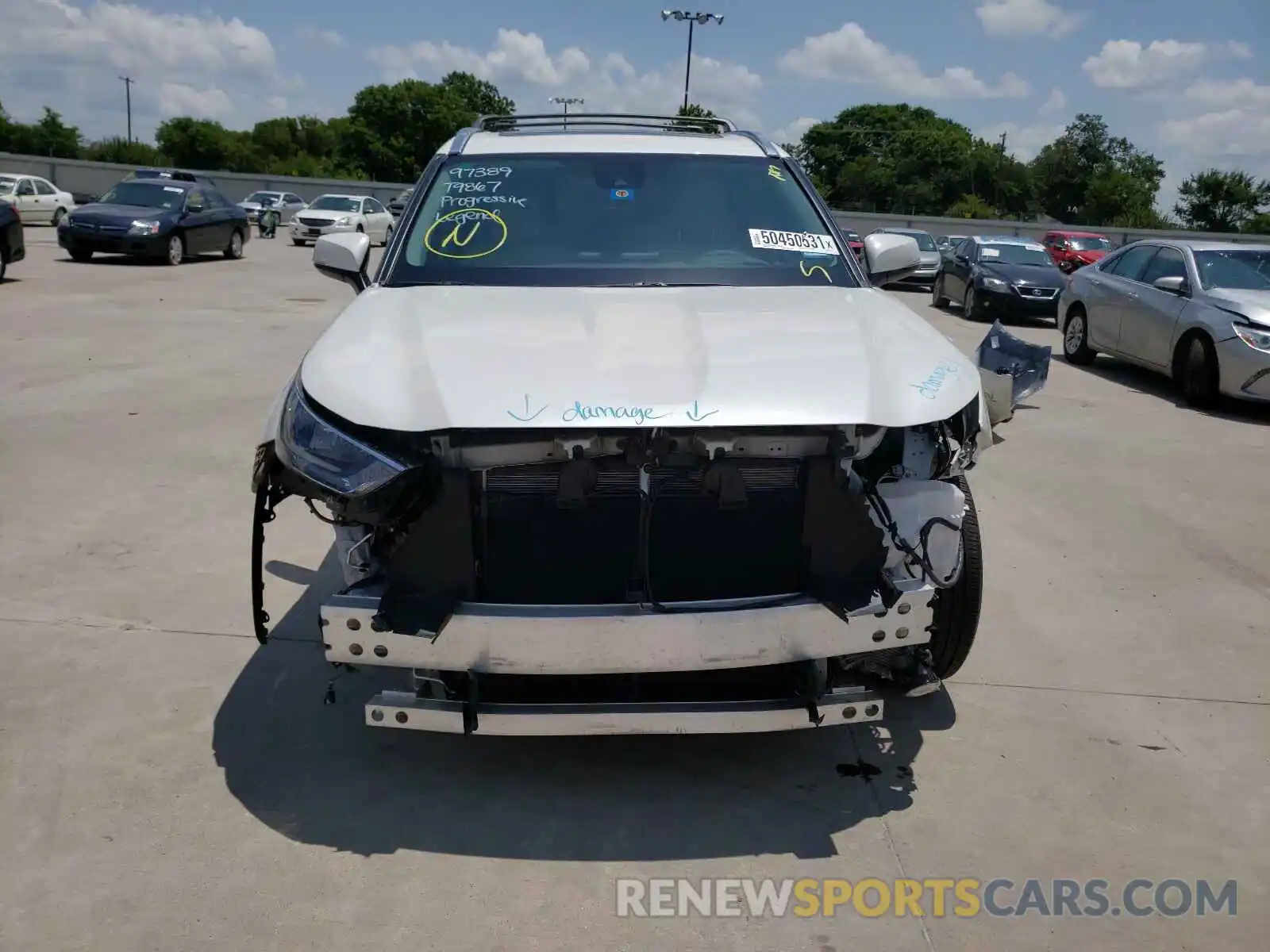 9 Photograph of a damaged car 5TDGZRBH0LS518333 TOYOTA HIGHLANDER 2020