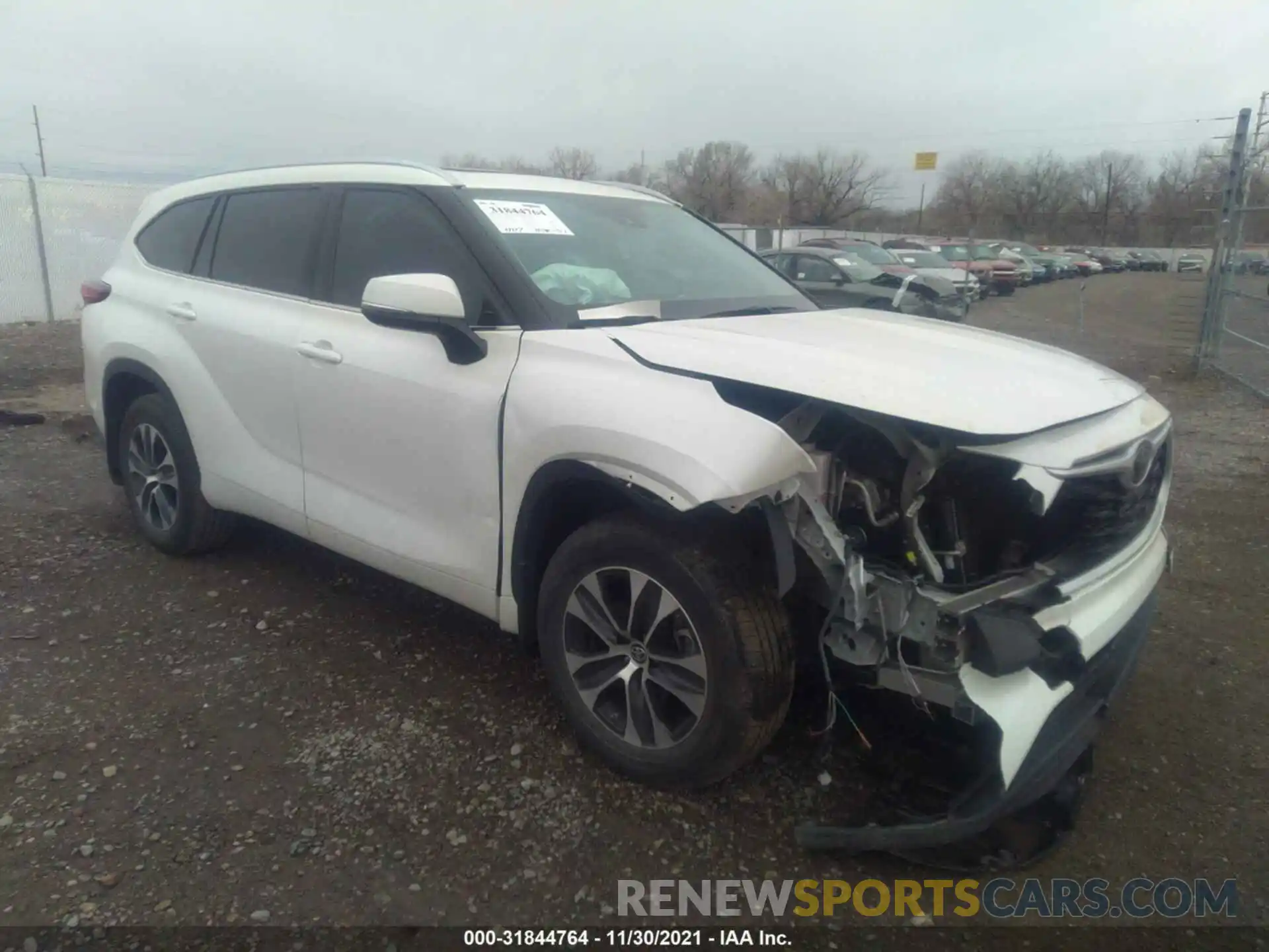 1 Photograph of a damaged car 5TDGZRBH0LS520809 TOYOTA HIGHLANDER 2020