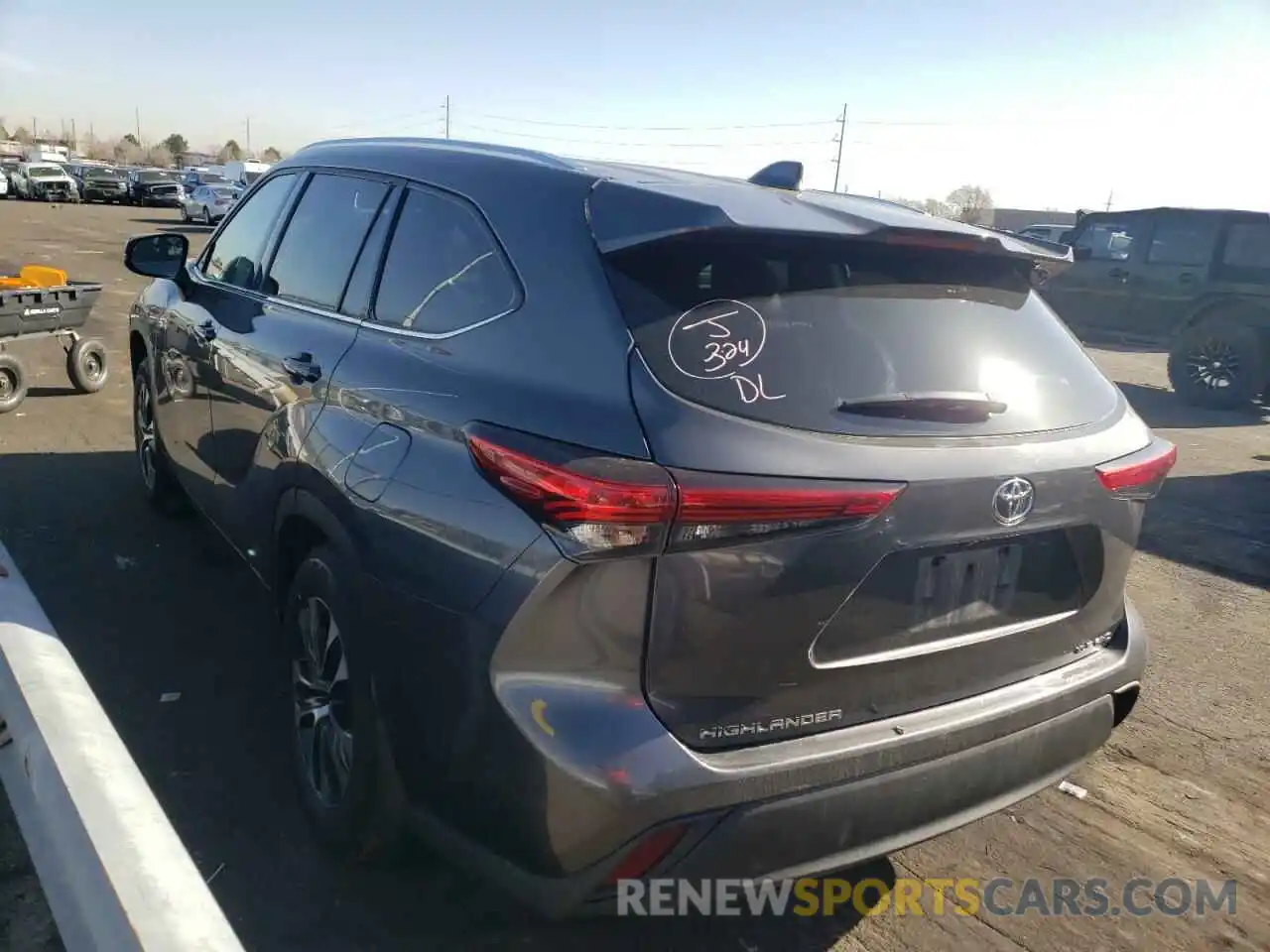 3 Photograph of a damaged car 5TDGZRBH1LS010419 TOYOTA HIGHLANDER 2020