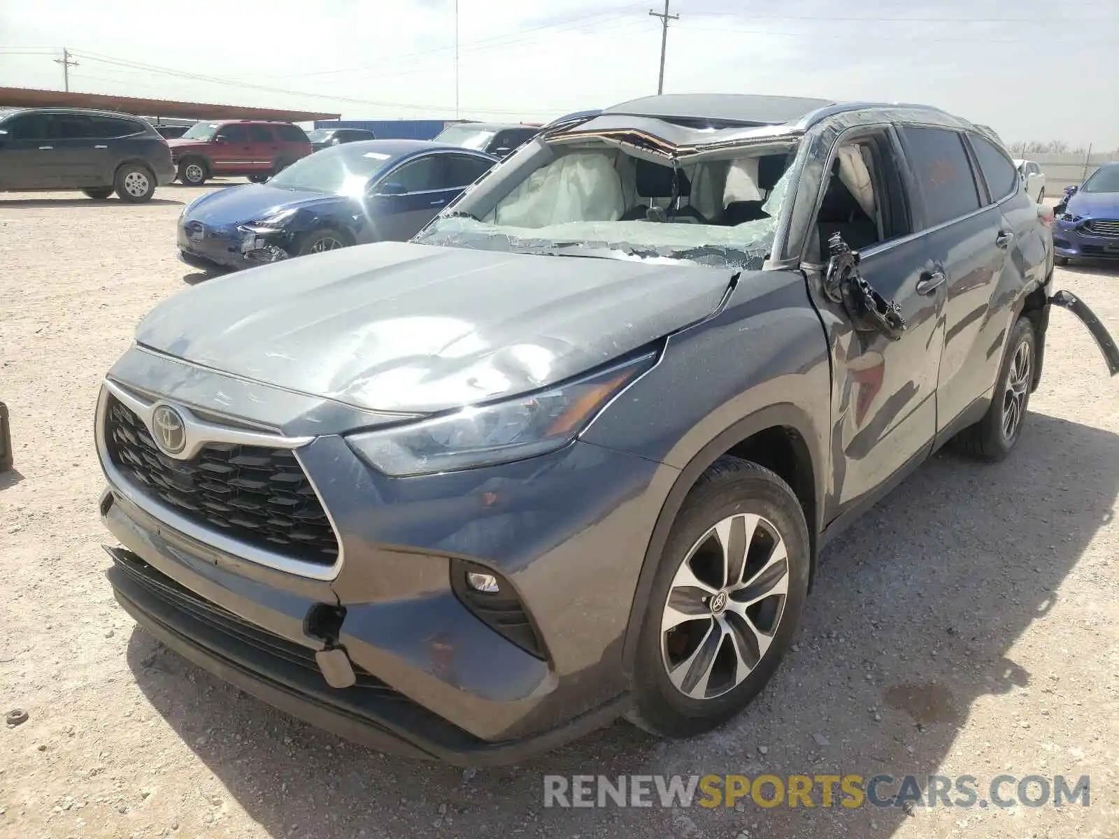 2 Photograph of a damaged car 5TDGZRBH1LS011389 TOYOTA HIGHLANDER 2020