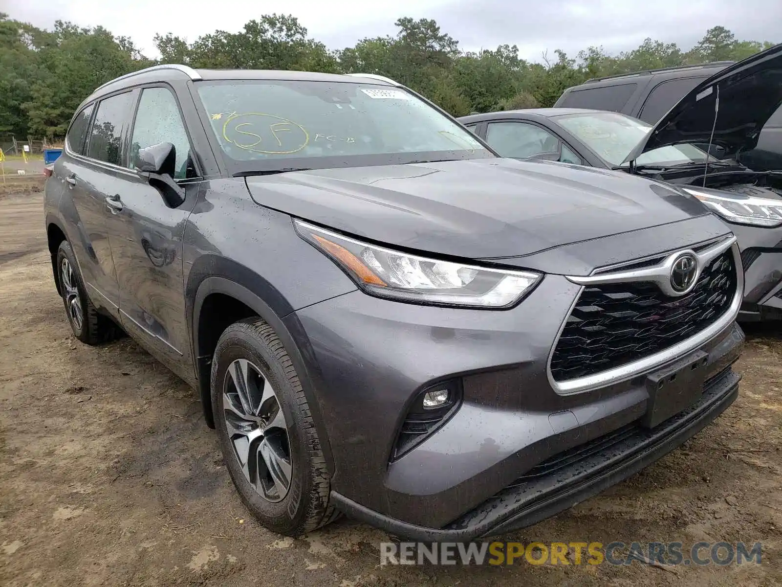 1 Photograph of a damaged car 5TDGZRBH1LS014843 TOYOTA HIGHLANDER 2020