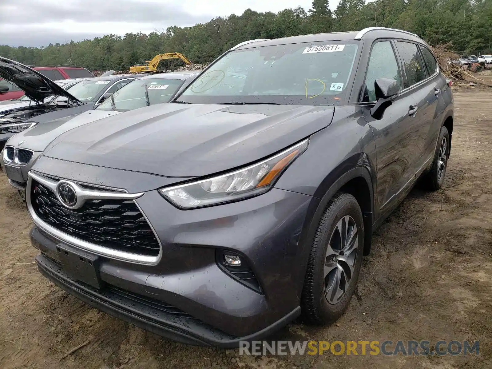 2 Photograph of a damaged car 5TDGZRBH1LS014843 TOYOTA HIGHLANDER 2020