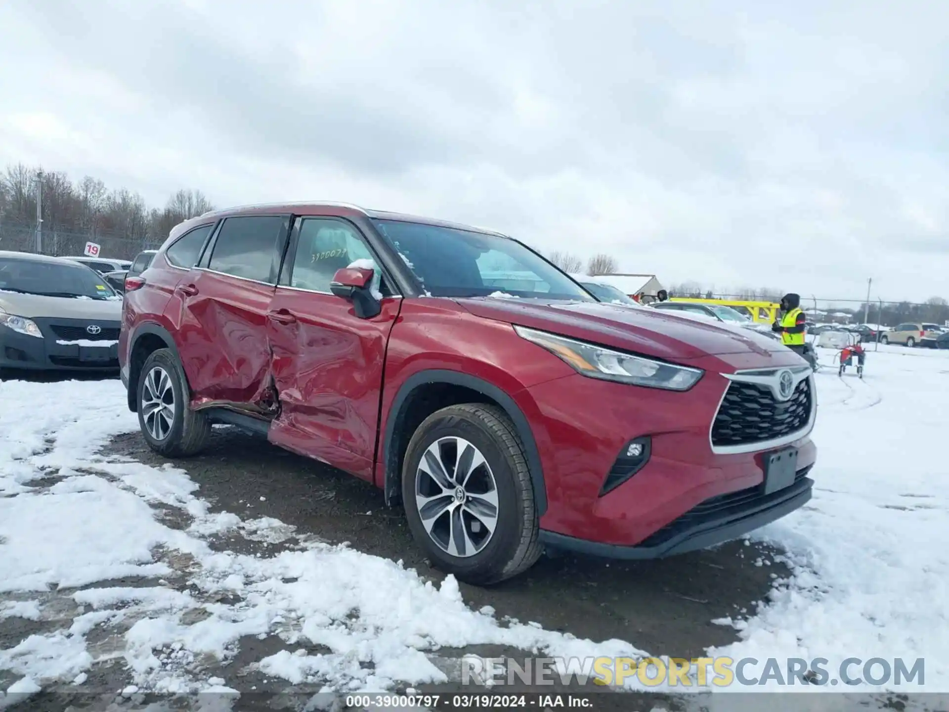 1 Photograph of a damaged car 5TDGZRBH1LS021503 TOYOTA HIGHLANDER 2020