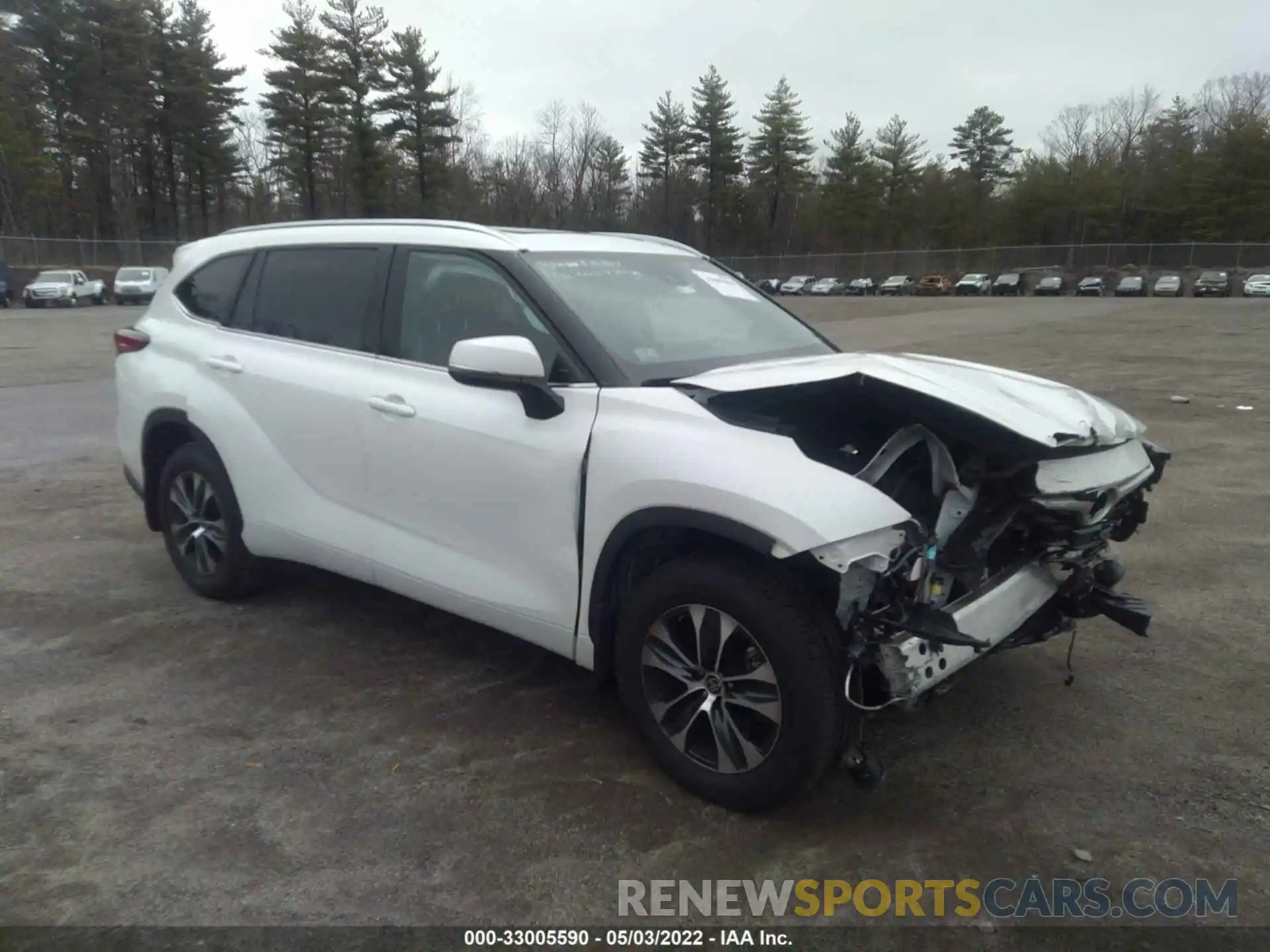 1 Photograph of a damaged car 5TDGZRBH1LS024336 TOYOTA HIGHLANDER 2020