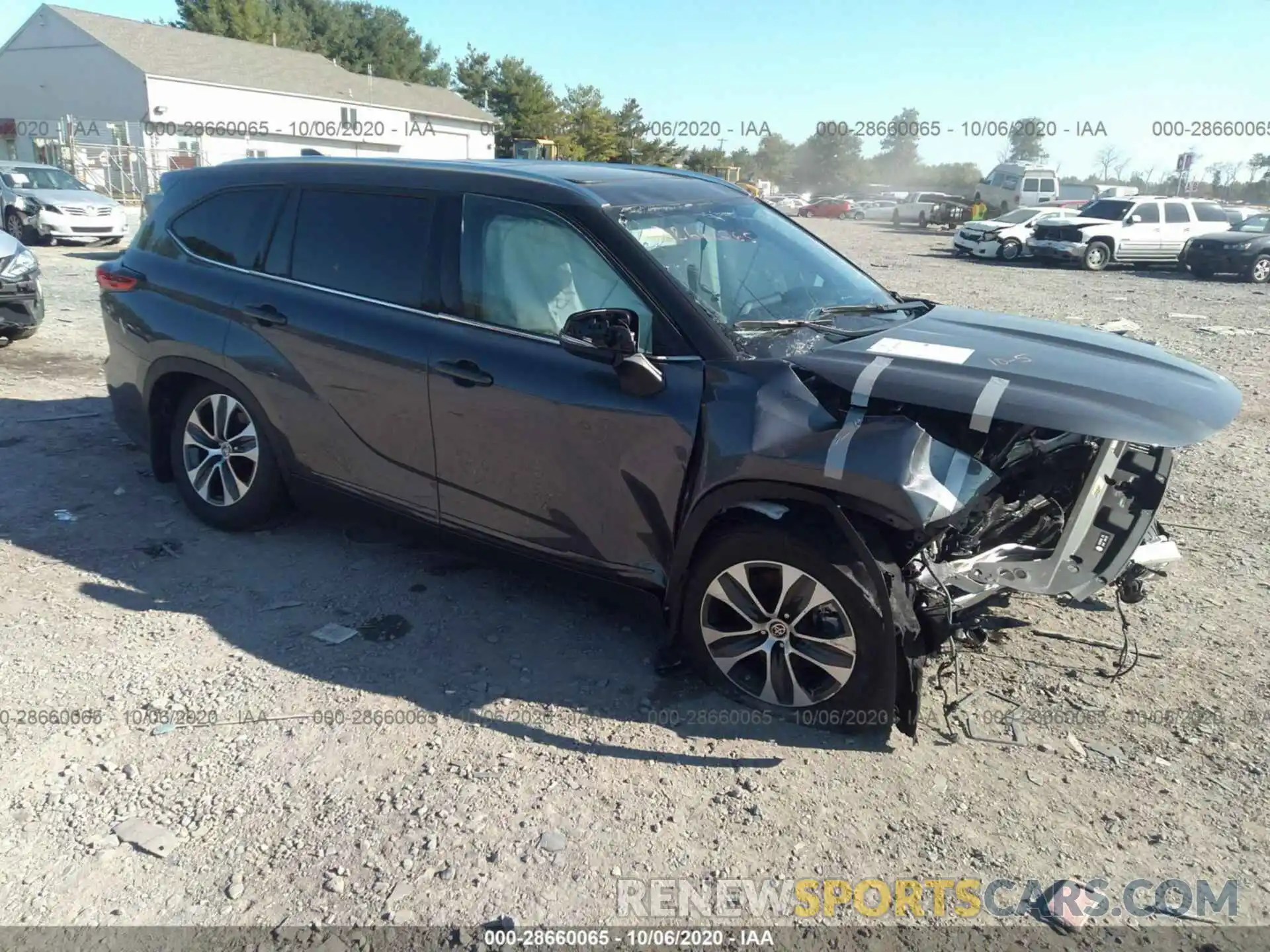 1 Photograph of a damaged car 5TDGZRBH1LS034705 TOYOTA HIGHLANDER 2020