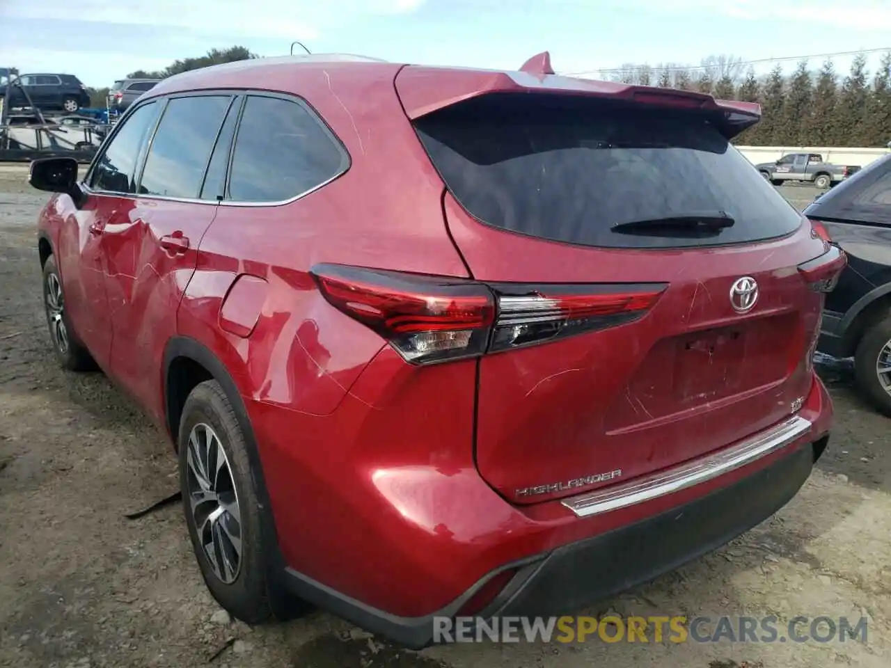 3 Photograph of a damaged car 5TDGZRBH1LS037040 TOYOTA HIGHLANDER 2020