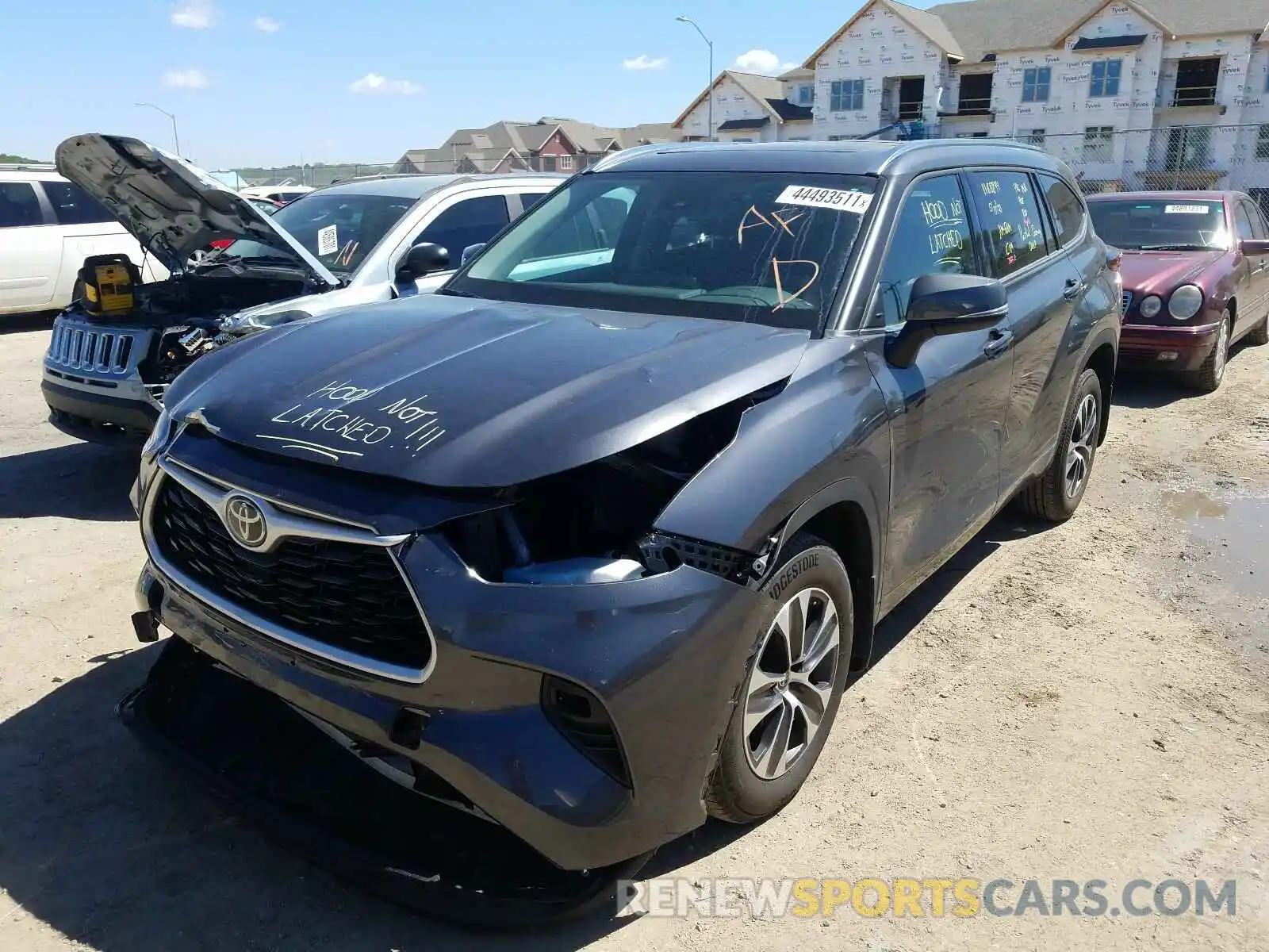 2 Photograph of a damaged car 5TDGZRBH1LS037071 TOYOTA HIGHLANDER 2020