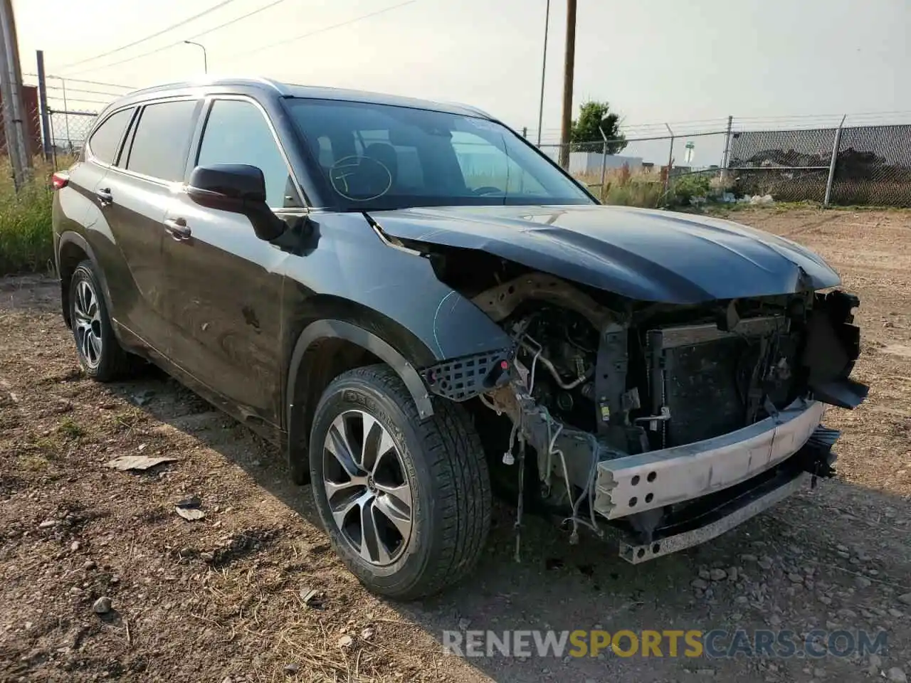 1 Photograph of a damaged car 5TDGZRBH1LS504330 TOYOTA HIGHLANDER 2020