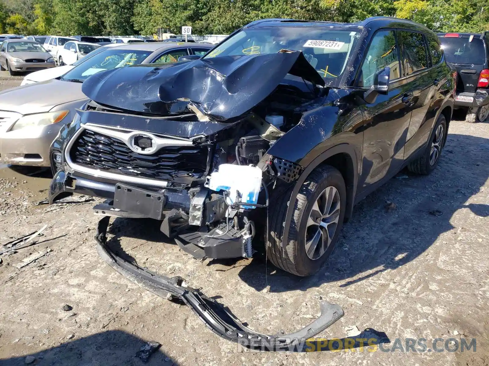 2 Photograph of a damaged car 5TDGZRBH1LS508152 TOYOTA HIGHLANDER 2020