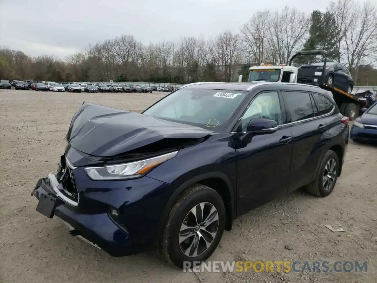 2 Photograph of a damaged car 5TDGZRBH1LS508183 TOYOTA HIGHLANDER 2020