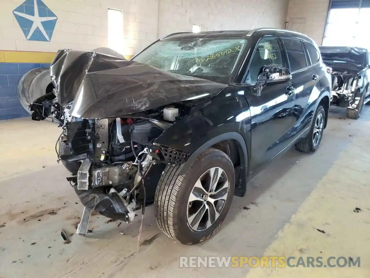 2 Photograph of a damaged car 5TDGZRBH1LS517059 TOYOTA HIGHLANDER 2020