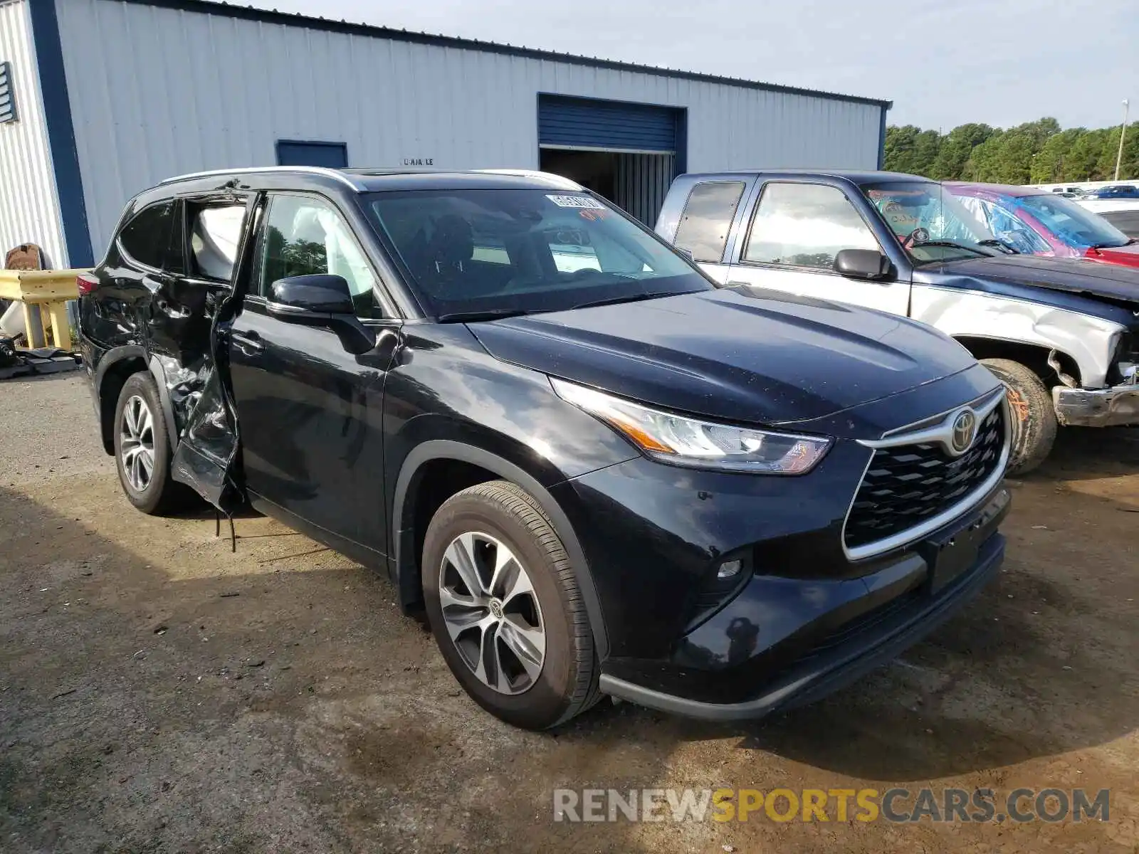 1 Photograph of a damaged car 5TDGZRBH2LS013197 TOYOTA HIGHLANDER 2020