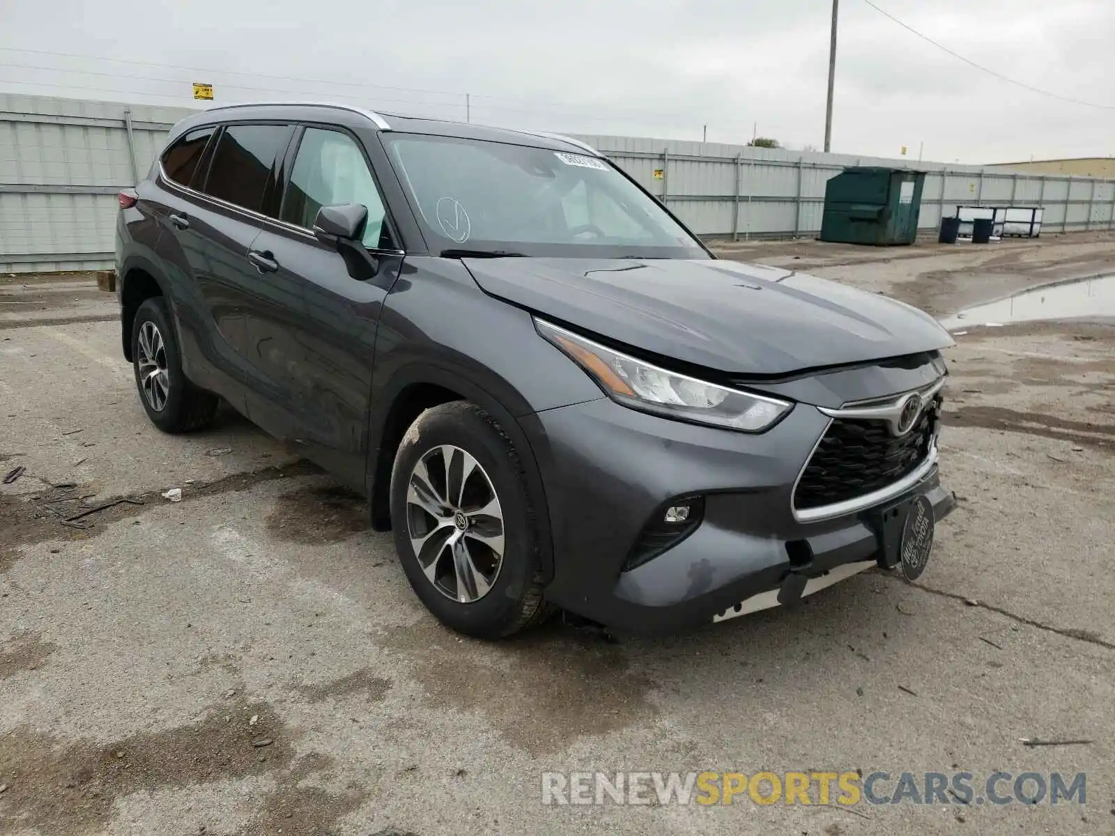 1 Photograph of a damaged car 5TDGZRBH2LS016522 TOYOTA HIGHLANDER 2020