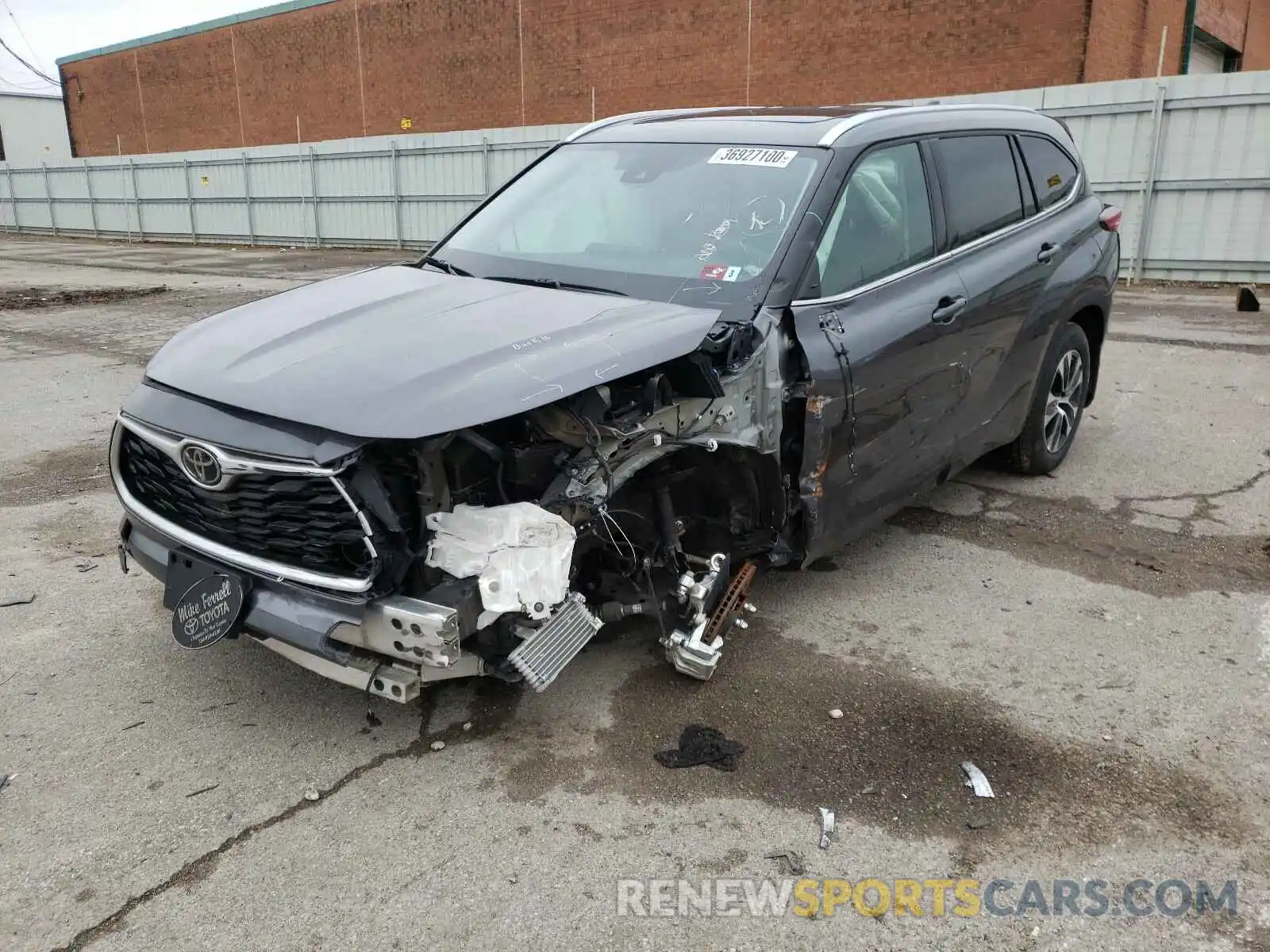 2 Photograph of a damaged car 5TDGZRBH2LS016522 TOYOTA HIGHLANDER 2020