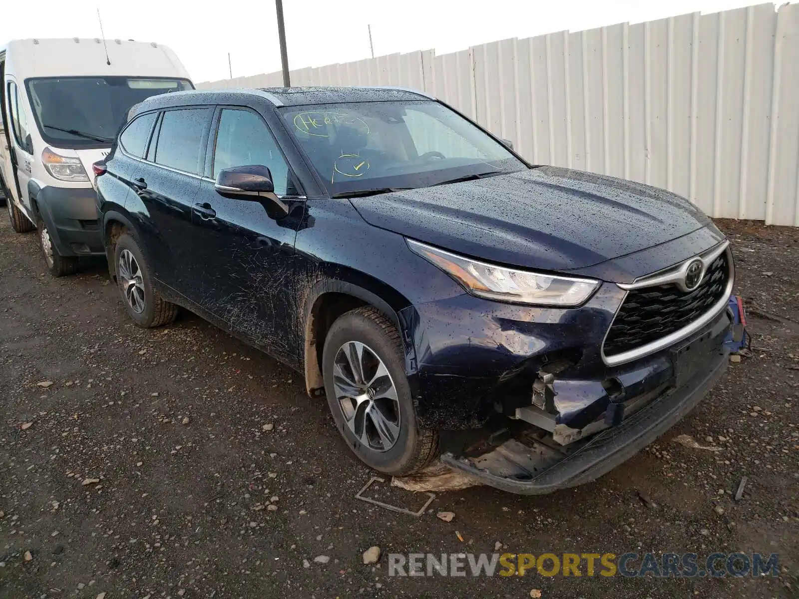 1 Photograph of a damaged car 5TDGZRBH2LS019517 TOYOTA HIGHLANDER 2020