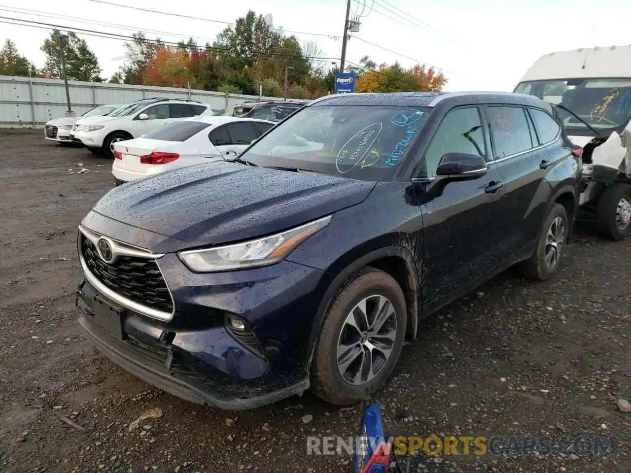 2 Photograph of a damaged car 5TDGZRBH2LS019517 TOYOTA HIGHLANDER 2020