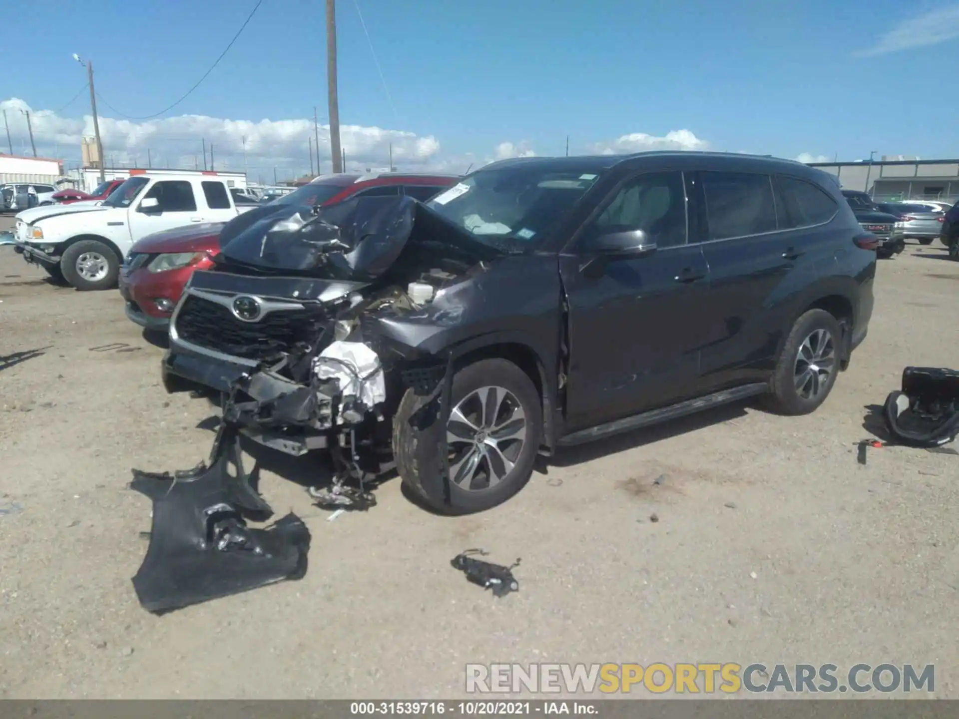 2 Photograph of a damaged car 5TDGZRBH2LS022711 TOYOTA HIGHLANDER 2020