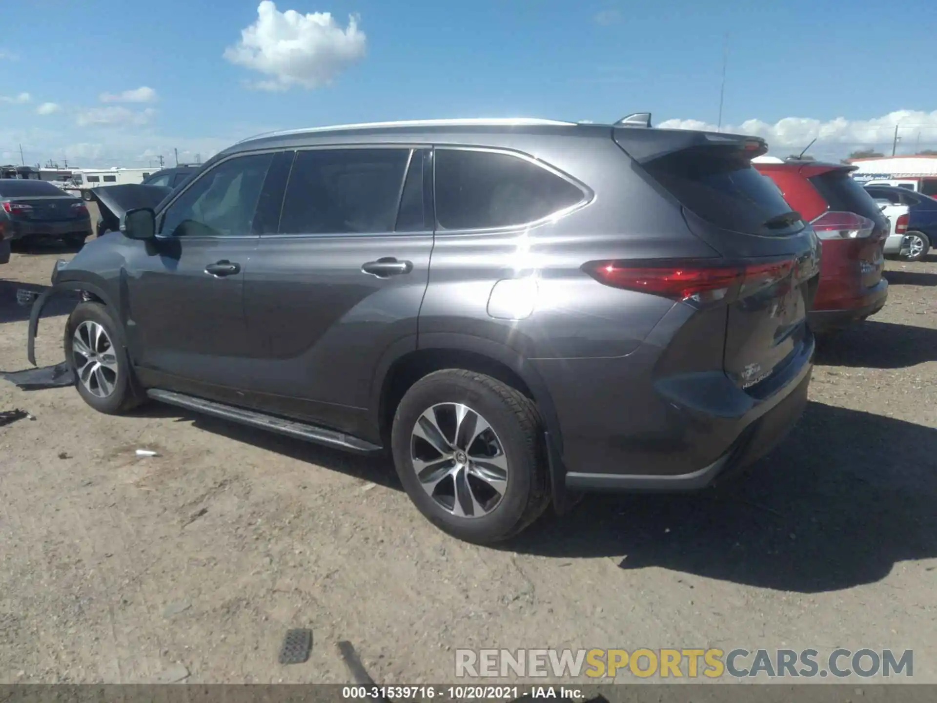 3 Photograph of a damaged car 5TDGZRBH2LS022711 TOYOTA HIGHLANDER 2020