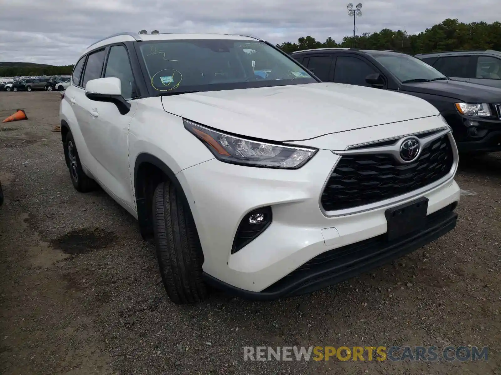 1 Photograph of a damaged car 5TDGZRBH2LS024703 TOYOTA HIGHLANDER 2020