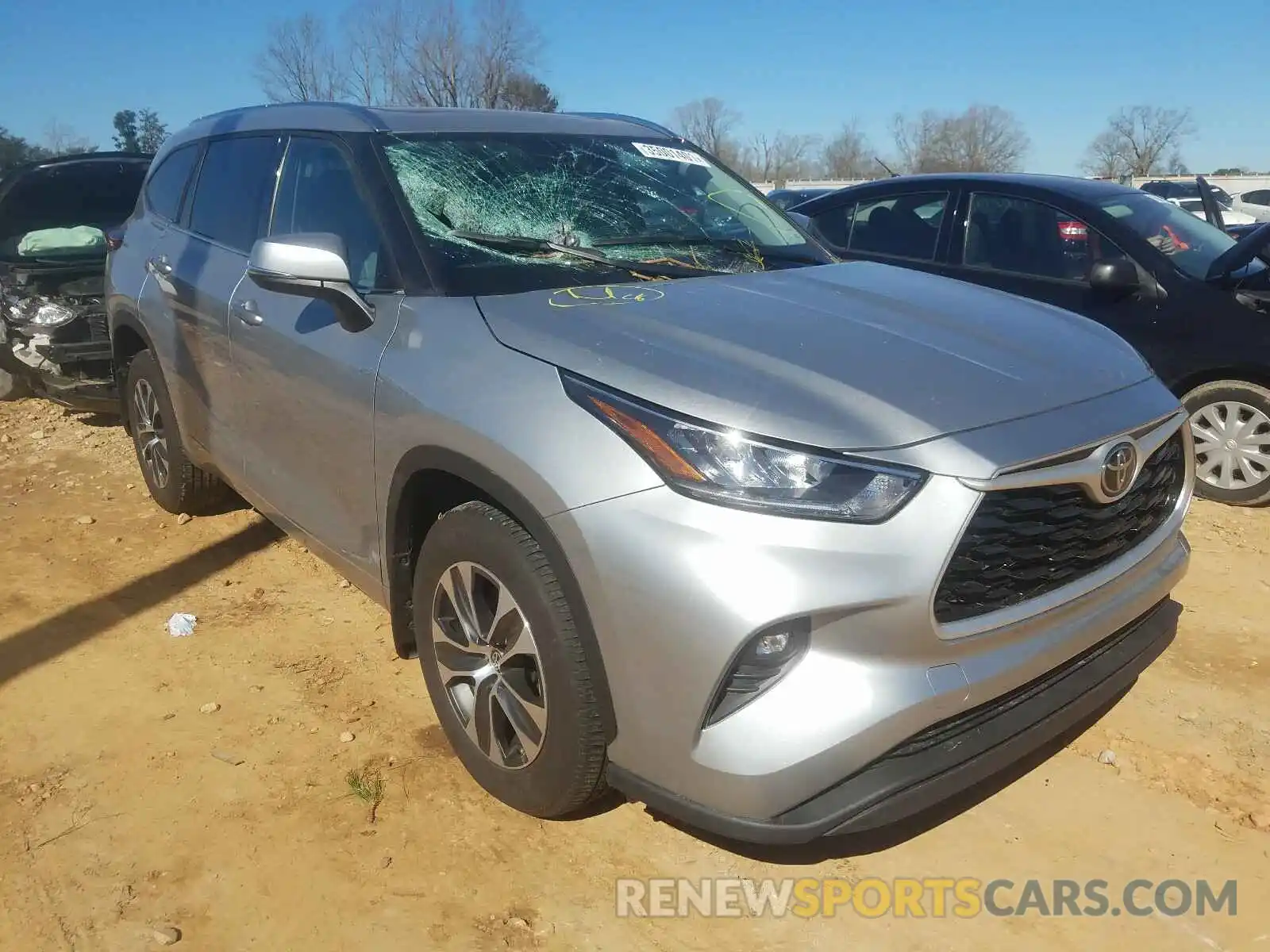 1 Photograph of a damaged car 5TDGZRBH2LS025303 TOYOTA HIGHLANDER 2020