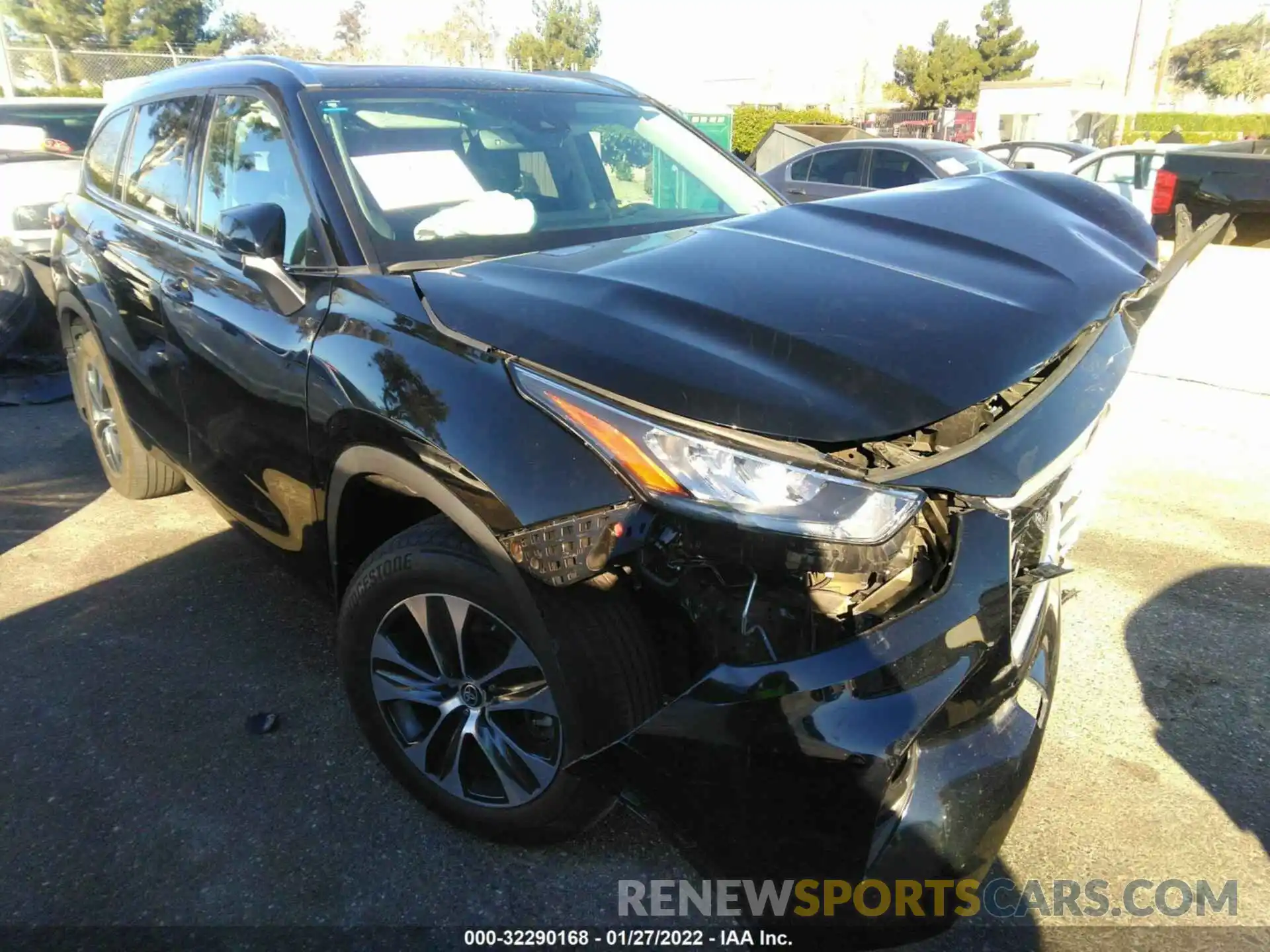 1 Photograph of a damaged car 5TDGZRBH2LS035152 TOYOTA HIGHLANDER 2020