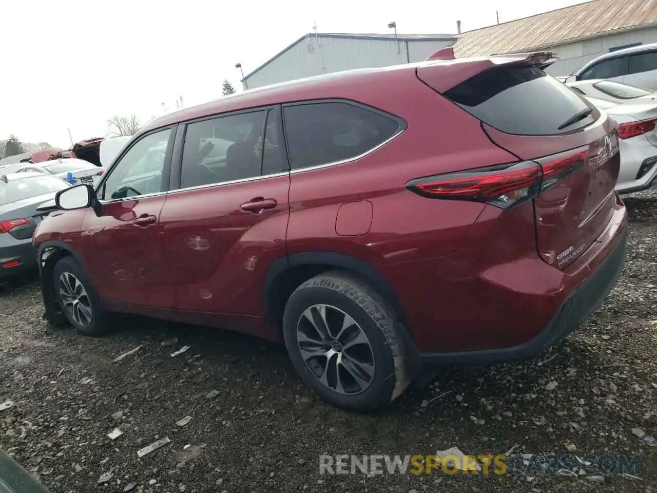 2 Photograph of a damaged car 5TDGZRBH2LS043624 TOYOTA HIGHLANDER 2020