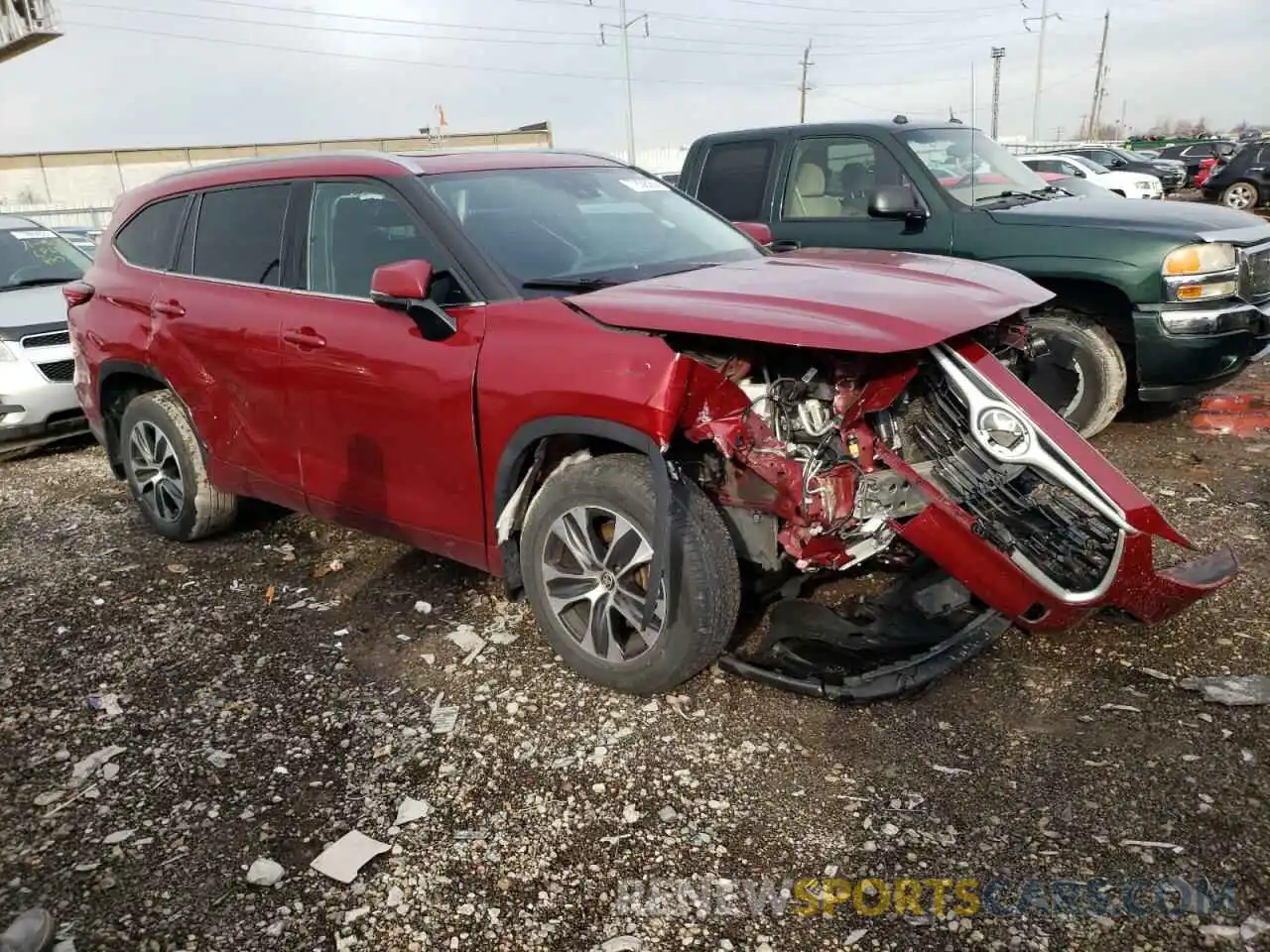 4 Photograph of a damaged car 5TDGZRBH2LS043624 TOYOTA HIGHLANDER 2020