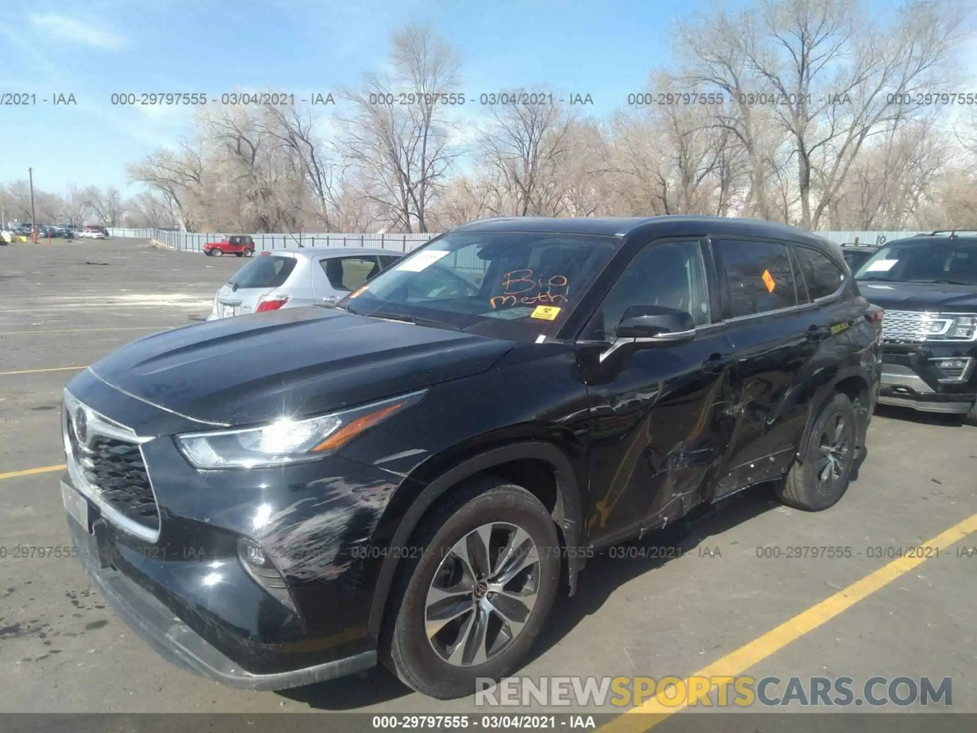 2 Photograph of a damaged car 5TDGZRBH2LS504336 TOYOTA HIGHLANDER 2020