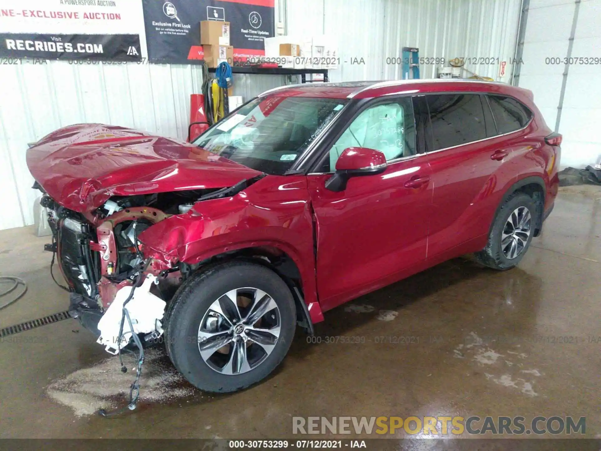 2 Photograph of a damaged car 5TDGZRBH2LS504854 TOYOTA HIGHLANDER 2020