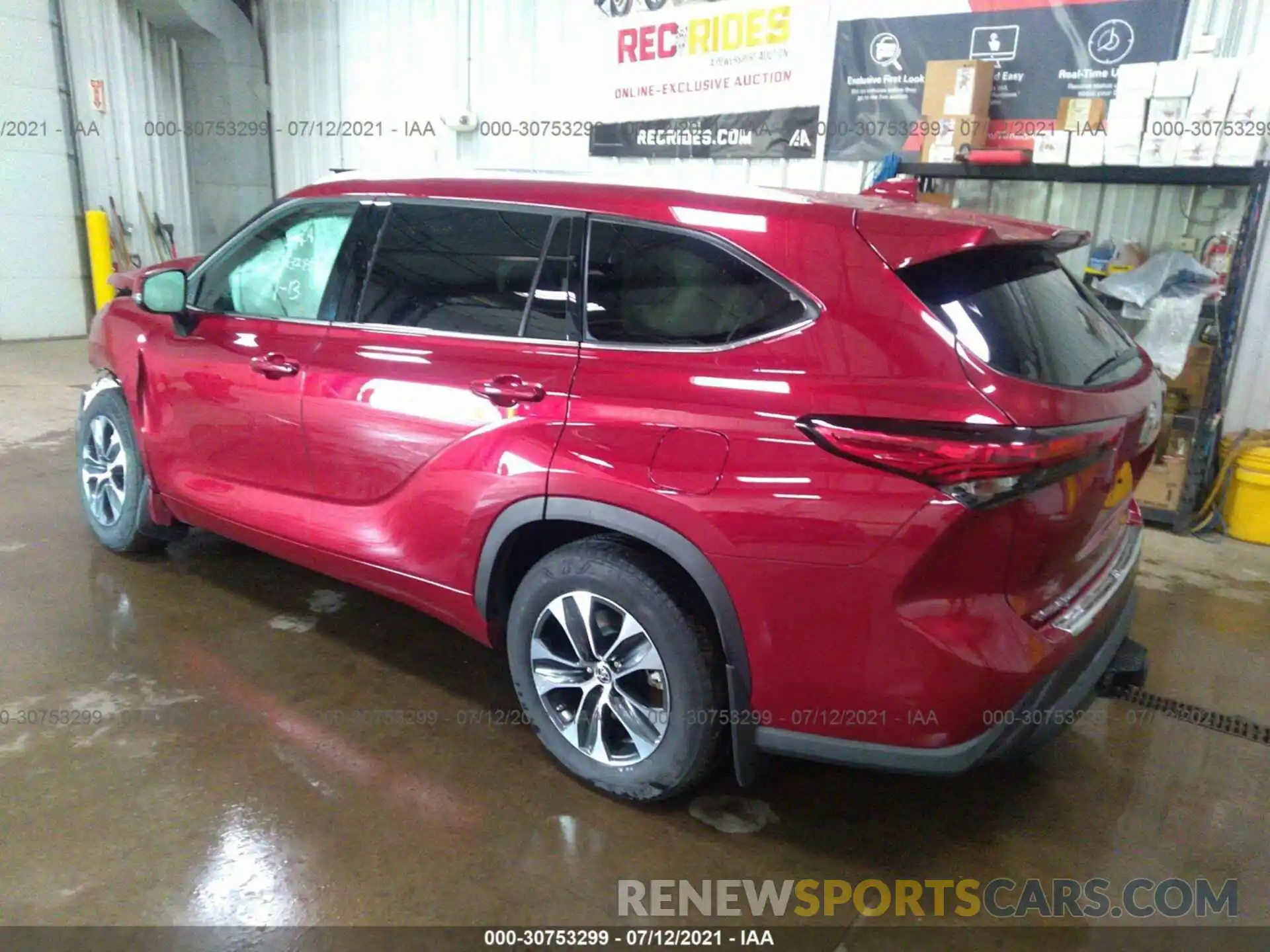 3 Photograph of a damaged car 5TDGZRBH2LS504854 TOYOTA HIGHLANDER 2020