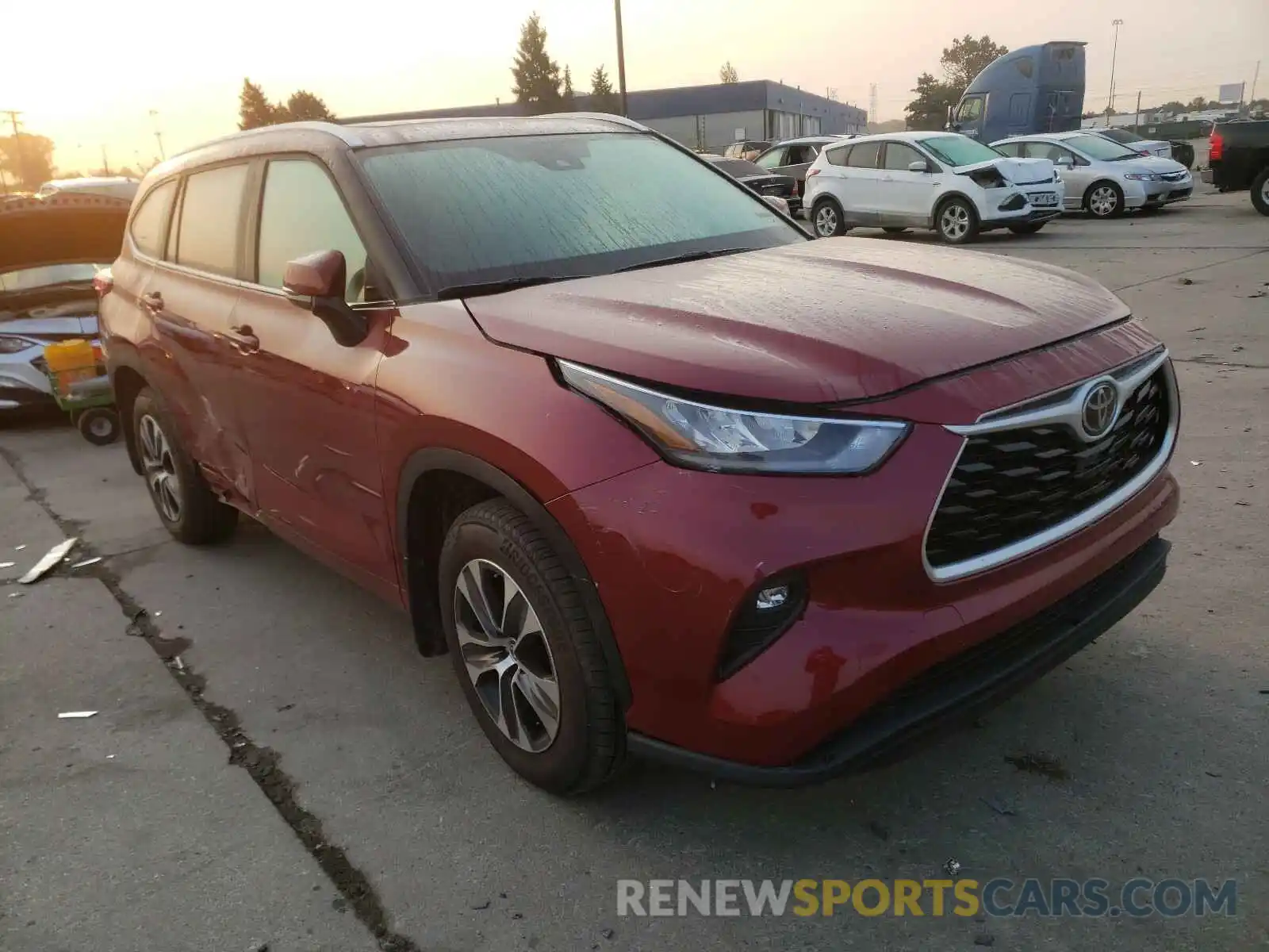 1 Photograph of a damaged car 5TDGZRBH2LS510296 TOYOTA HIGHLANDER 2020