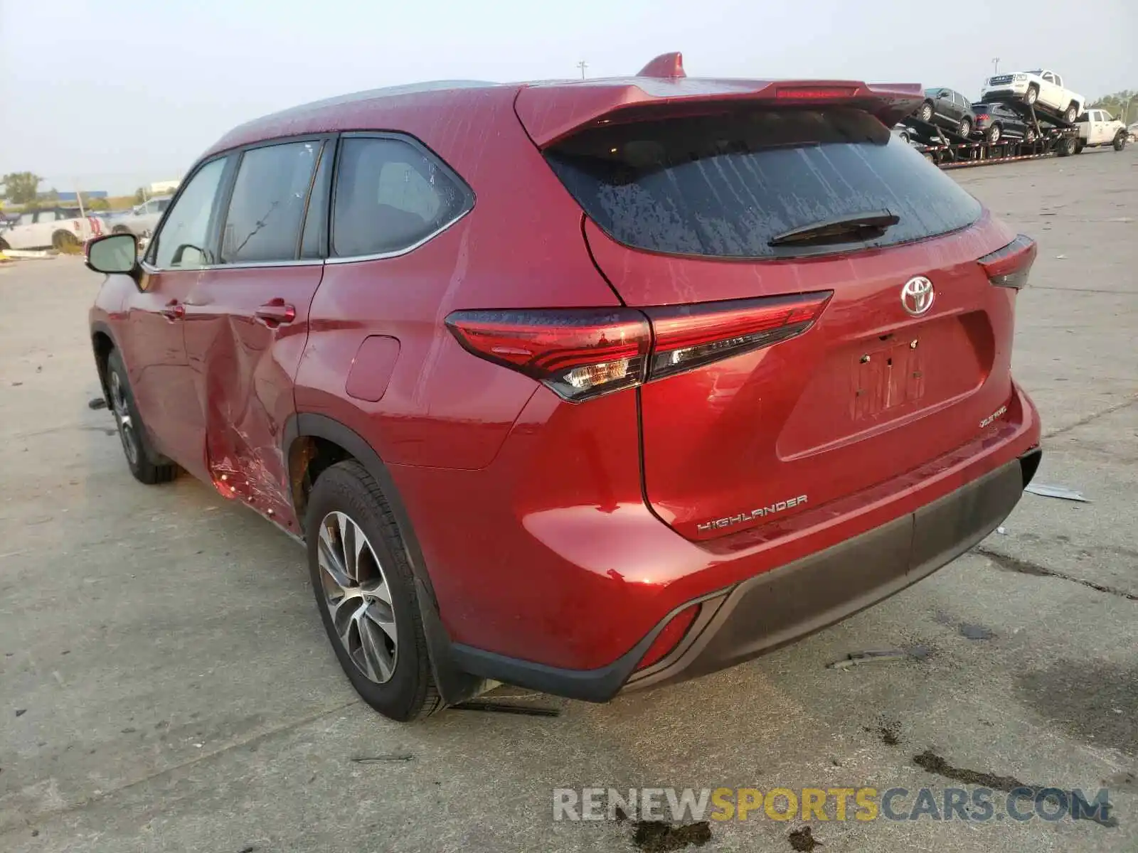 3 Photograph of a damaged car 5TDGZRBH2LS510296 TOYOTA HIGHLANDER 2020