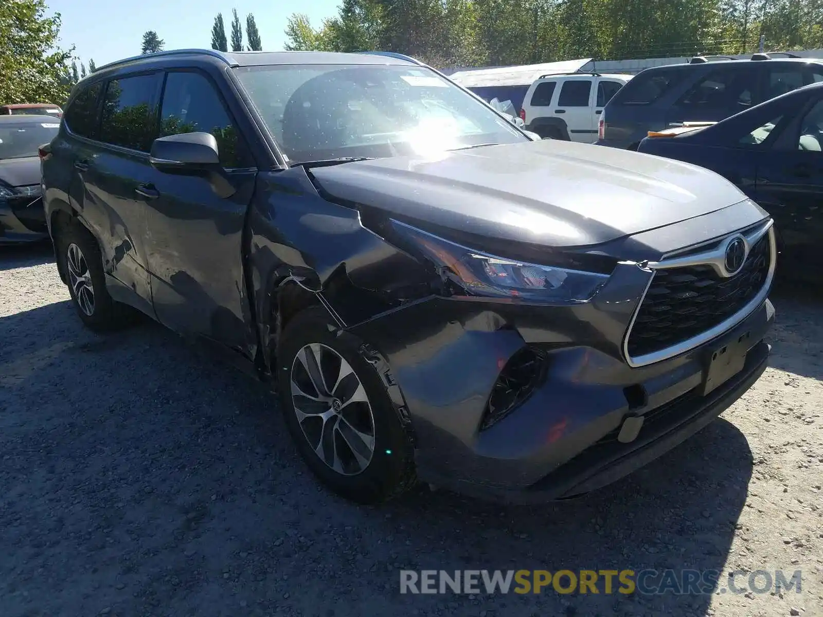 1 Photograph of a damaged car 5TDGZRBH3LS009174 TOYOTA HIGHLANDER 2020