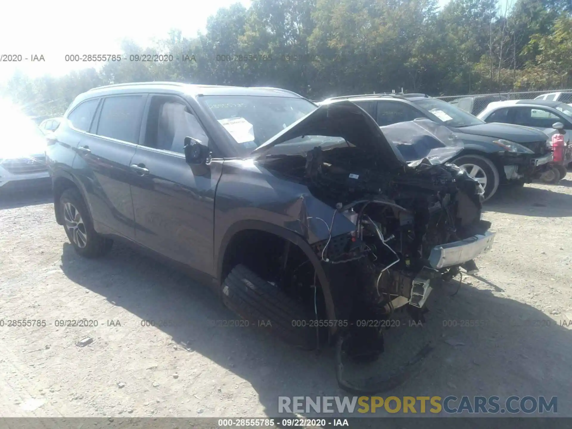 1 Photograph of a damaged car 5TDGZRBH3LS019171 TOYOTA HIGHLANDER 2020