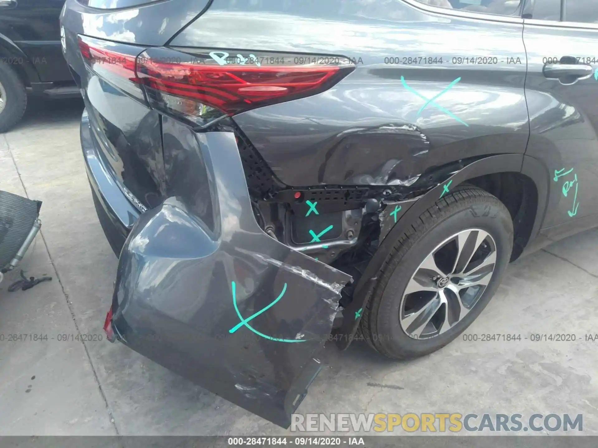 6 Photograph of a damaged car 5TDGZRBH3LS021132 TOYOTA HIGHLANDER 2020