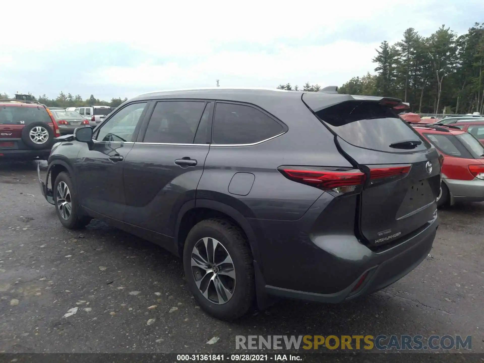 3 Photograph of a damaged car 5TDGZRBH3LS026606 TOYOTA HIGHLANDER 2020