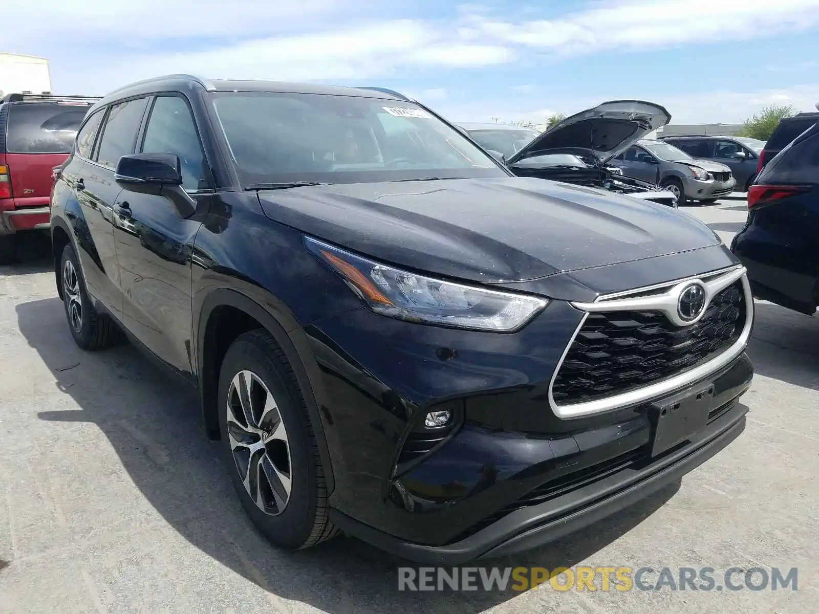 1 Photograph of a damaged car 5TDGZRBH3LS504345 TOYOTA HIGHLANDER 2020