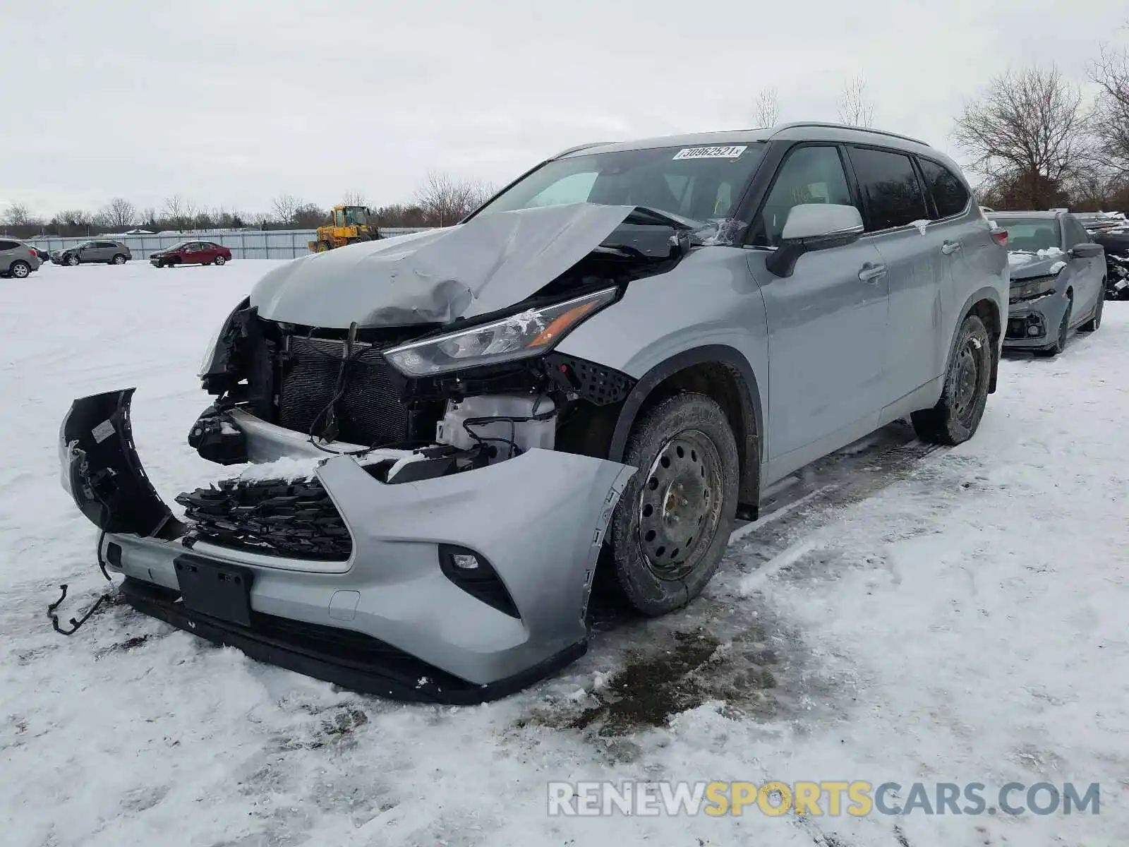 2 Фотография поврежденного автомобиля 5TDGZRBH3LS508220 TOYOTA HIGHLANDER 2020