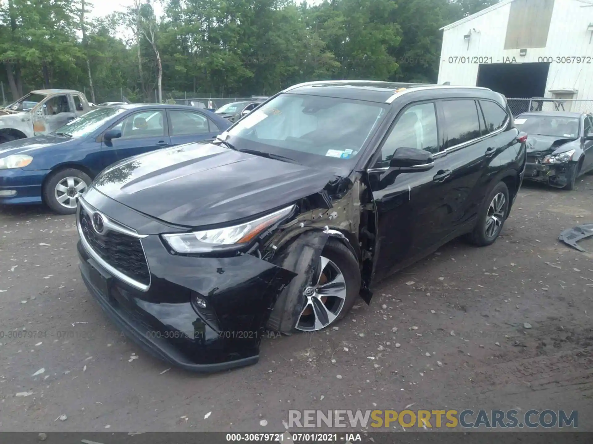 2 Photograph of a damaged car 5TDGZRBH3LS508850 TOYOTA HIGHLANDER 2020